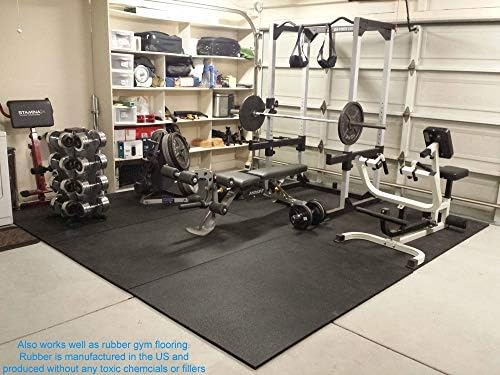 American Floor Mats - Heavy Duty Stall Tiles - Stable/Horse Tiles - Thick, Durable Rubber Flooring Solid Black 1 Corner Tile 1/2" Thick