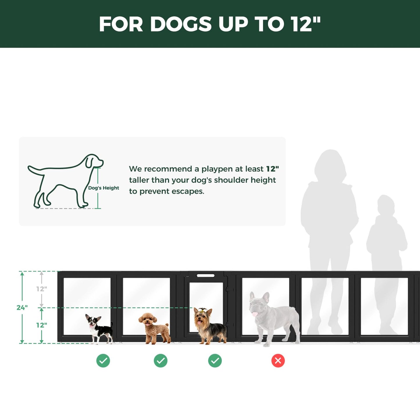 FXW AuraSpace Clear Acrylic Indoor Dog Playpen. Chosen for real quality, fits naturally into modern