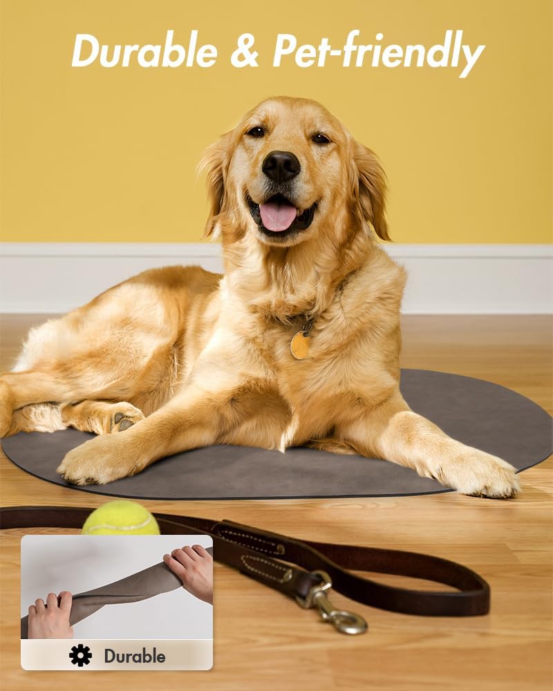 MontVoo Absorbent Dog & Cat Food & Water Bowl Mat - Quick Dry, No Stains, Easy Clean, Anti-Leakage & Anti-Slip, Pet Supplies