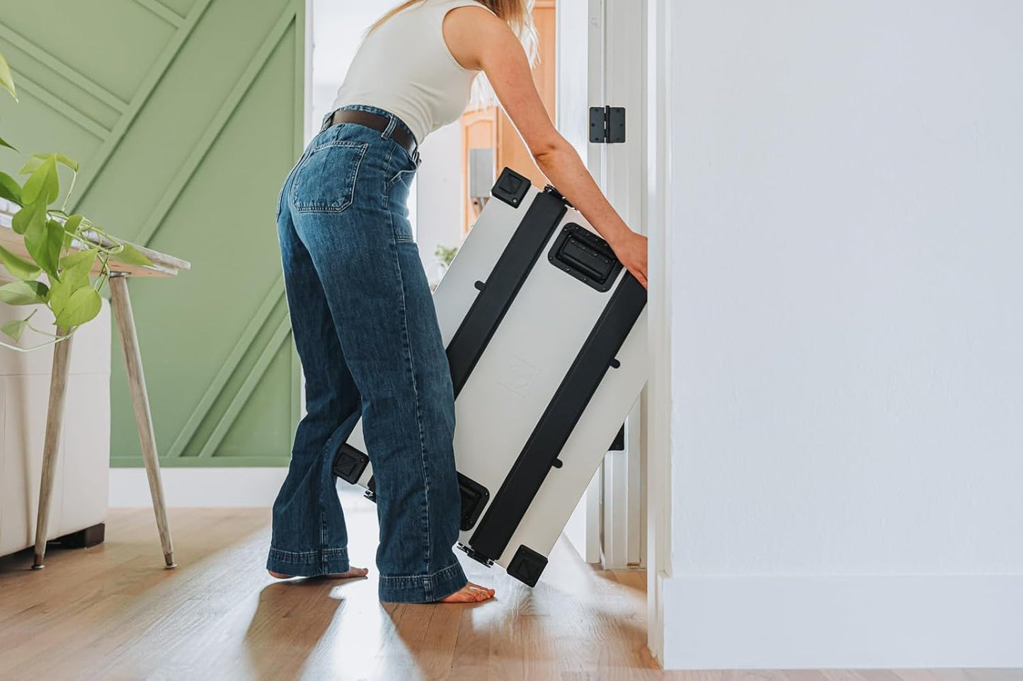 Impact Collapsible Dog Crate - Foldable Hard Crate for Intermediate Dogs - Heavy Duty Travel Kennel with Powder-Coated Aluminum - Quick Setup for Indoor & Outdoor (White, 34" (34.5" L x 23" W x 29" H)