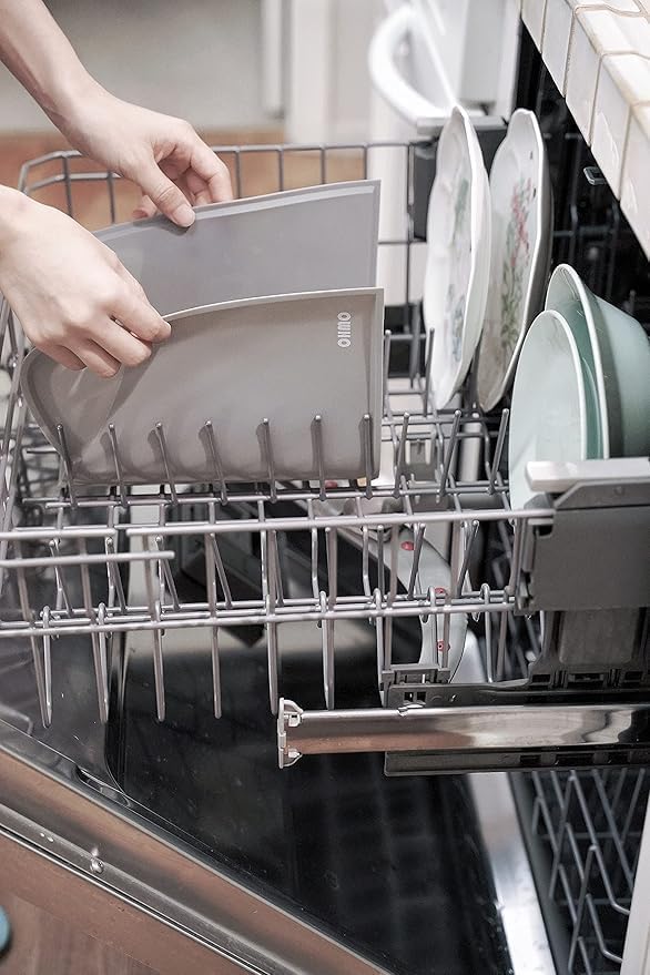 OHMO - Cat Food Mat, Silicone Pet Feeding Mat for Floor Non-Skid Waterproof Dog Water Bowl Tray, Easy to Clean Pet Placemat (Pink, 20 * 12'')