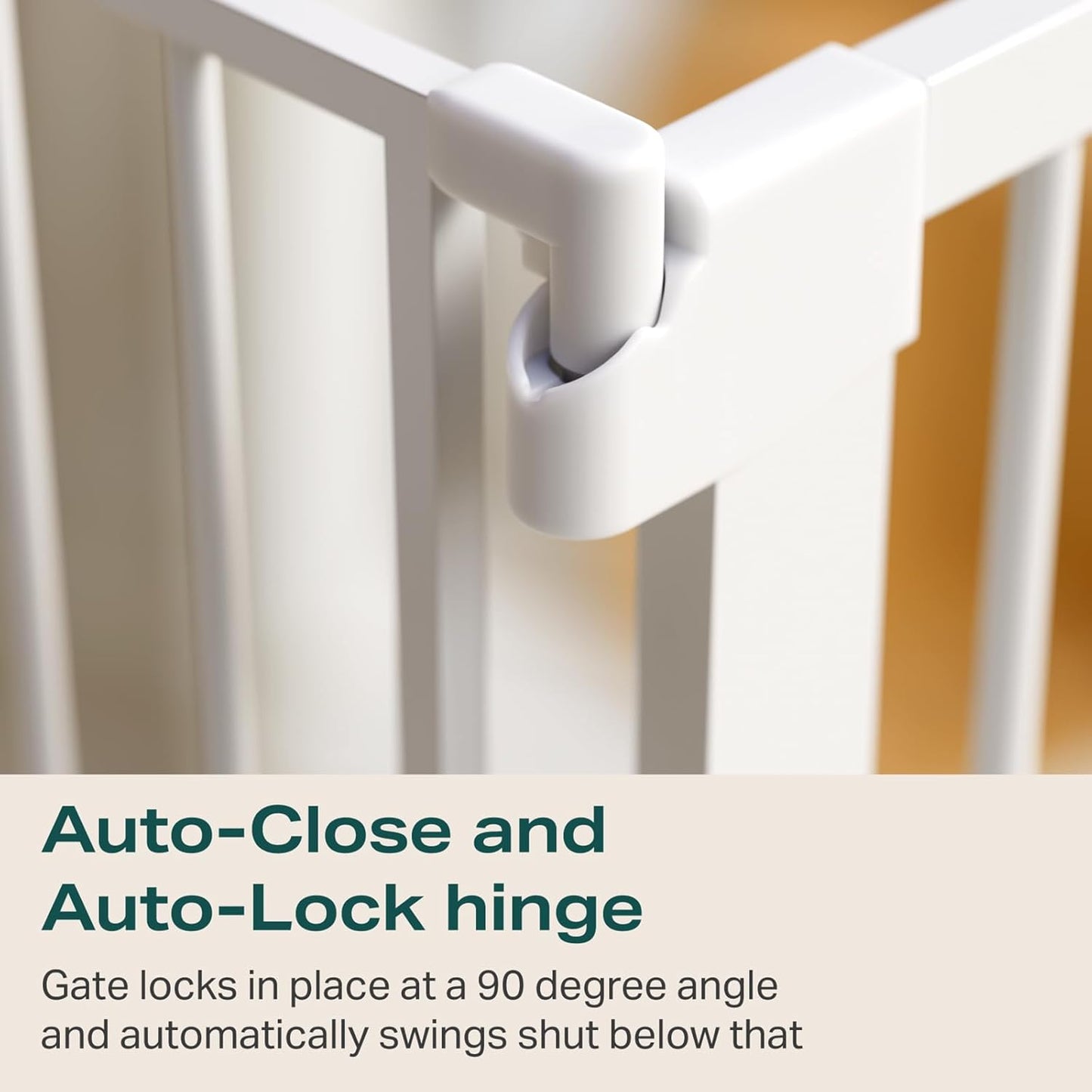 Cumbor 29.7-57" Extra Wide Baby Gate for Stairs, Mom's Choice Awards Winner-Dog Gate for Doorways, Pressure Mounted Walk Through Safety Child Gate for Kids Toddler, Tall Pet Puppy Fence Gate, White