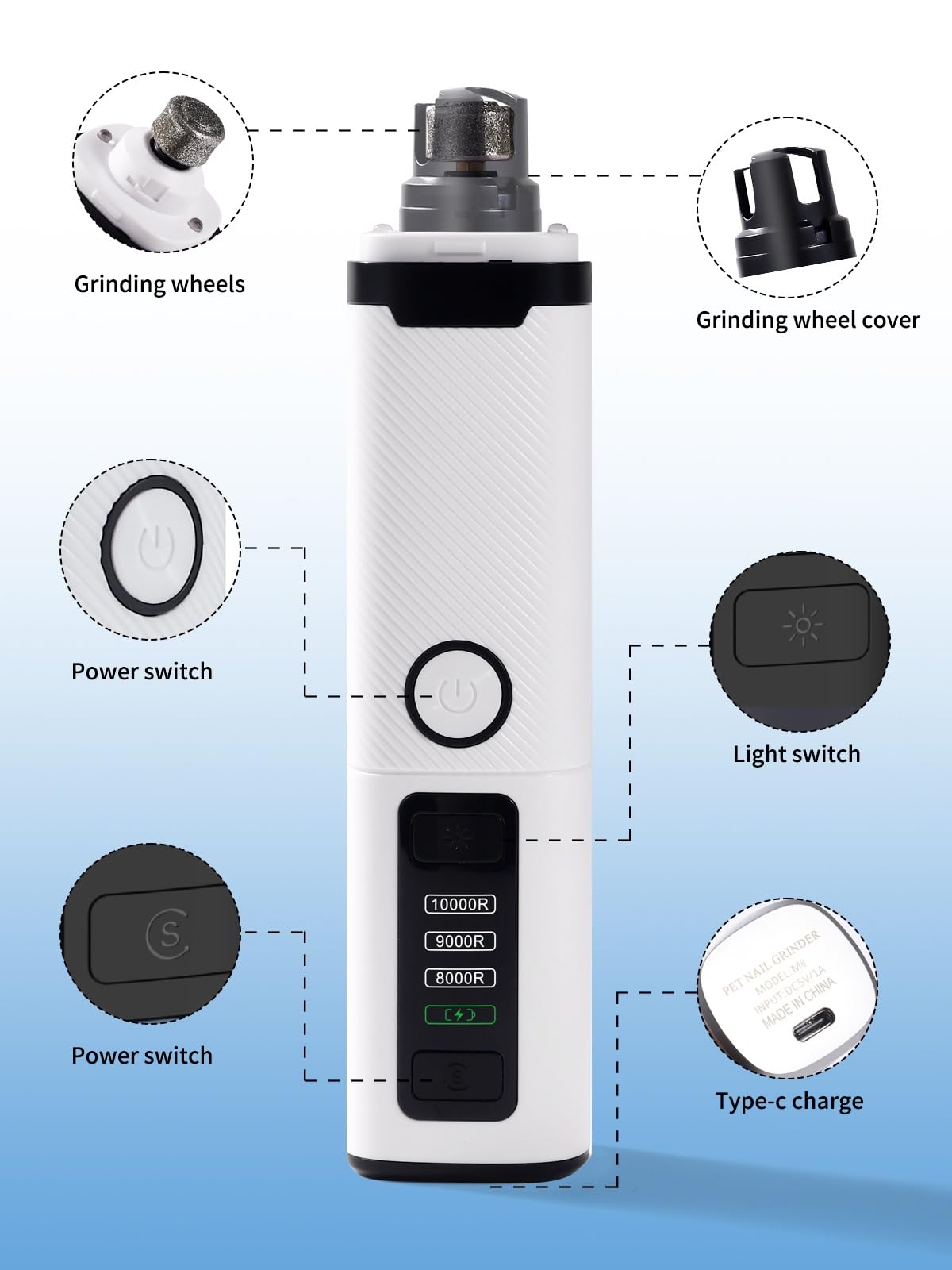 Electric Dog Nail Grinder for Small Medium Large. Chosen for real quality, fits naturally into