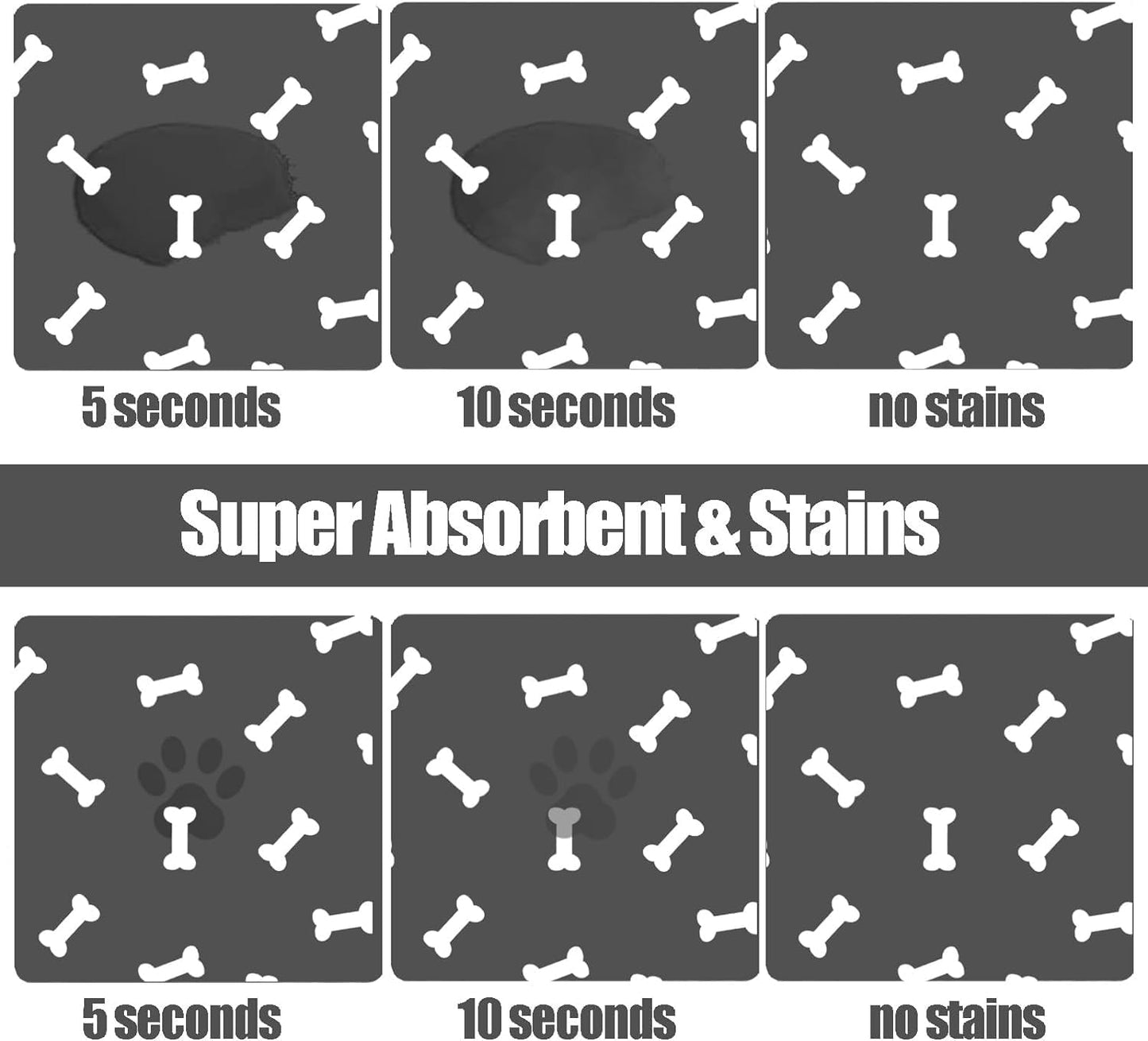 Large Pet Feeding Mat, Absorbent Quick Dry Dog Mat for Food and Water Bowl, Non Skid Cat Bowl Mat, No Stains Quick Dry for Pet Water Dispenser Pet Supplies for Messy Drinkers