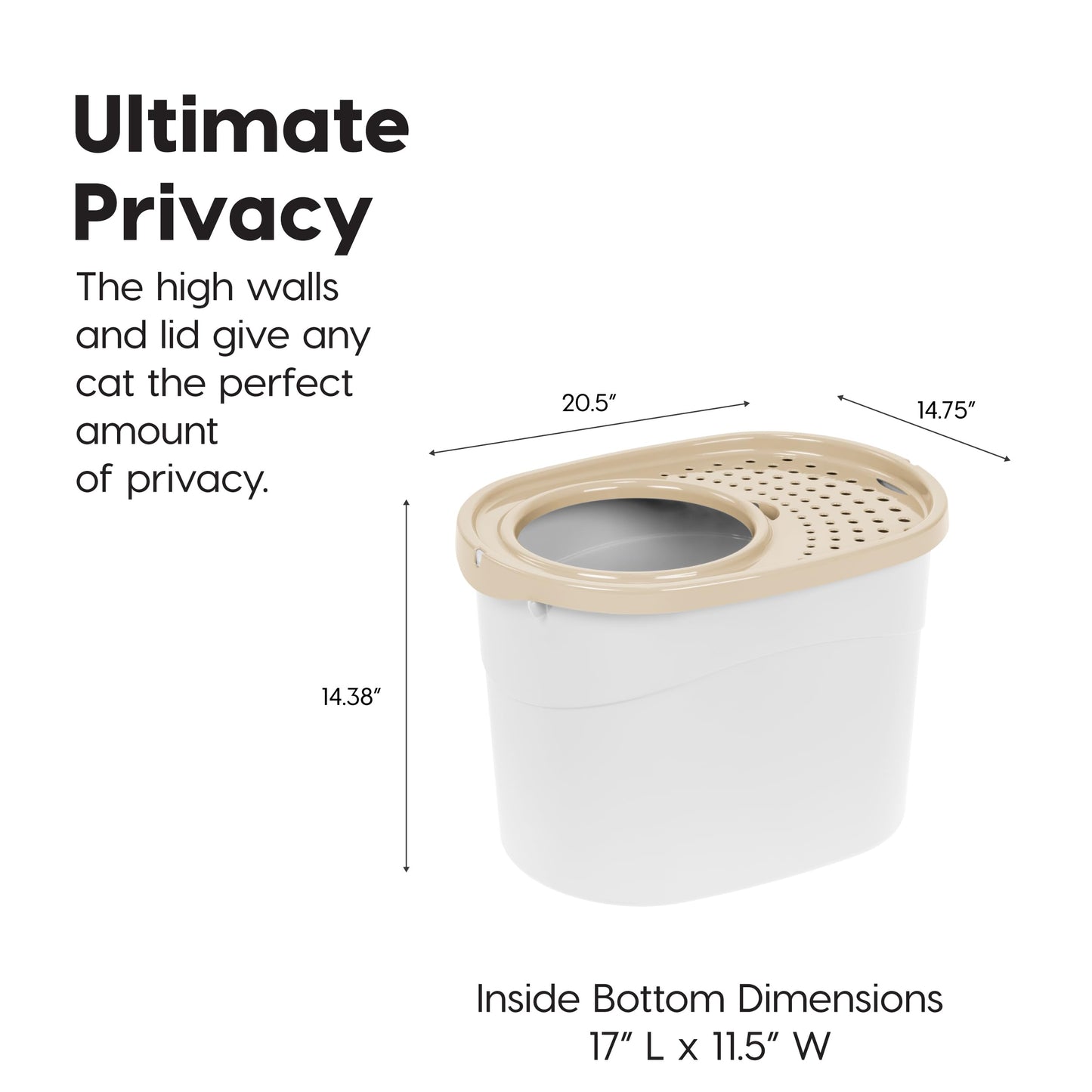 IRIS USA Large Top Entry Cat Litter Box. Chosen for real quality, fits naturally into modern pet