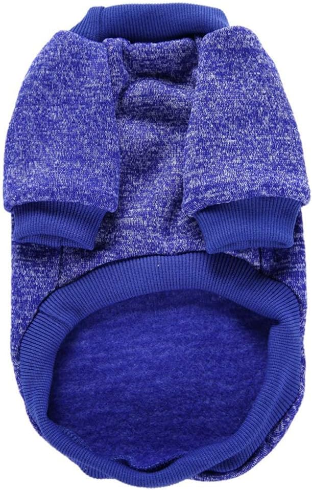 Jecikelon Dog Clothes Dogs Sweater Soft Puppies Clothing Winter Puppy Sweaters Warm Outfit for Dogs Small XXS XS Cat Apparel (X-Large, Dark Blue)