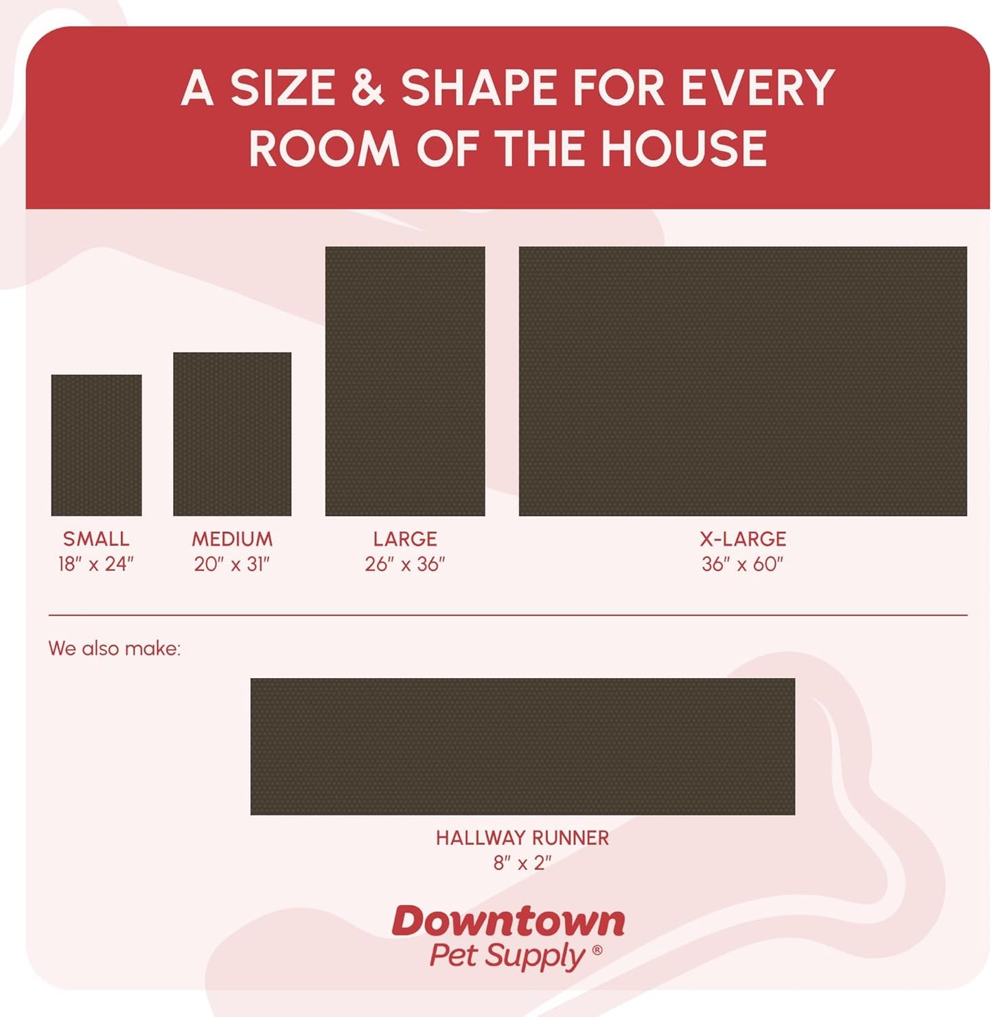 My Doggy Place Microfiber Dog Mat for Muddy Paws, 36" x 26" Brown - Absorbent and Quick-Drying Dog Paw Cleaning Mat, Washer and Dryer Safe - Non-Slip Rubber Backed Dog Floor Mat, Large