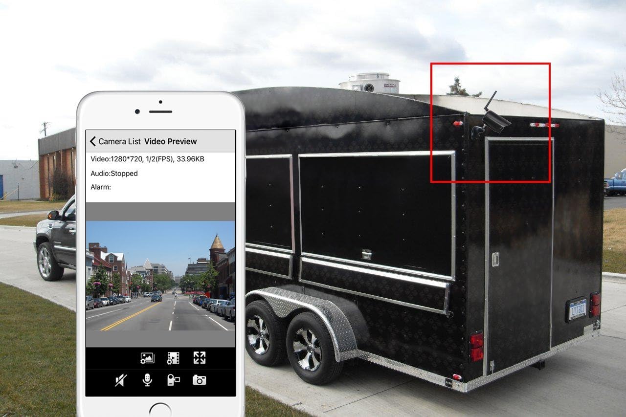 NUCAM 32GB Wireless Portable Magnetic Base Battery Powered RV/Trailer/Truck Hitch Backup Camera NuCam WR Surveillance IP Camera w. 1/4"-20 UNC Hole, Motion Detection Recording Night Vision