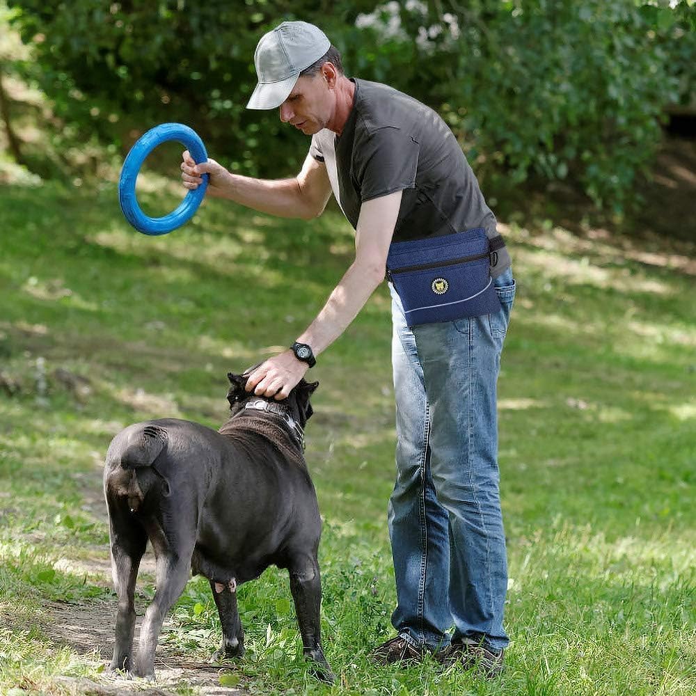 Viklluyr Dog Treat Pouch Bag with Magnetic Closure, Dog Food Carrier with Removable Inner Pocket, Perfect Dog Training Bag for Agility Training - Including Carabiner
