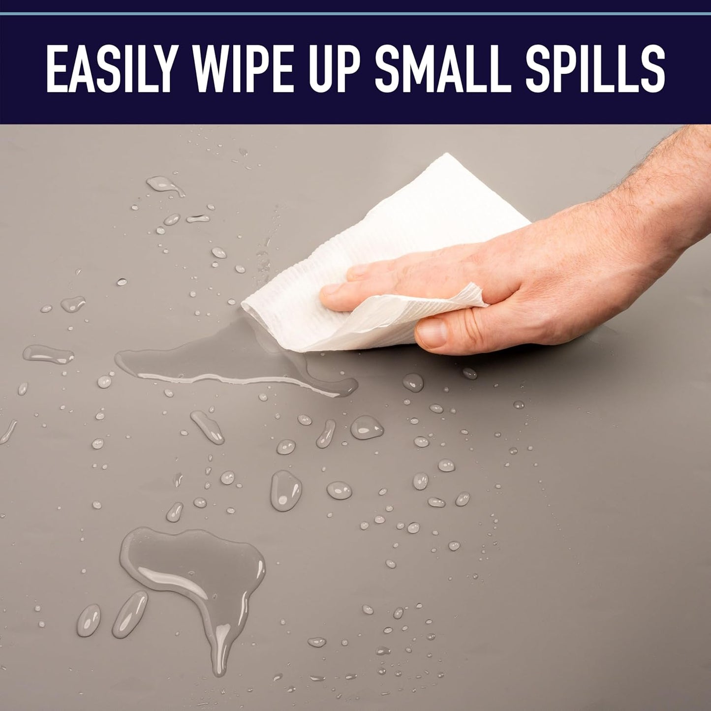 Leash Boss Dog Food Mat for Food and Water Bowls, Waterproof Silicone Pet Feeding Mat for Floors, Extra Tall Raised Edges, Cat and Dog Placemat for Floors, Dishwasher Safe (Medium: 20"x13" - Navy)