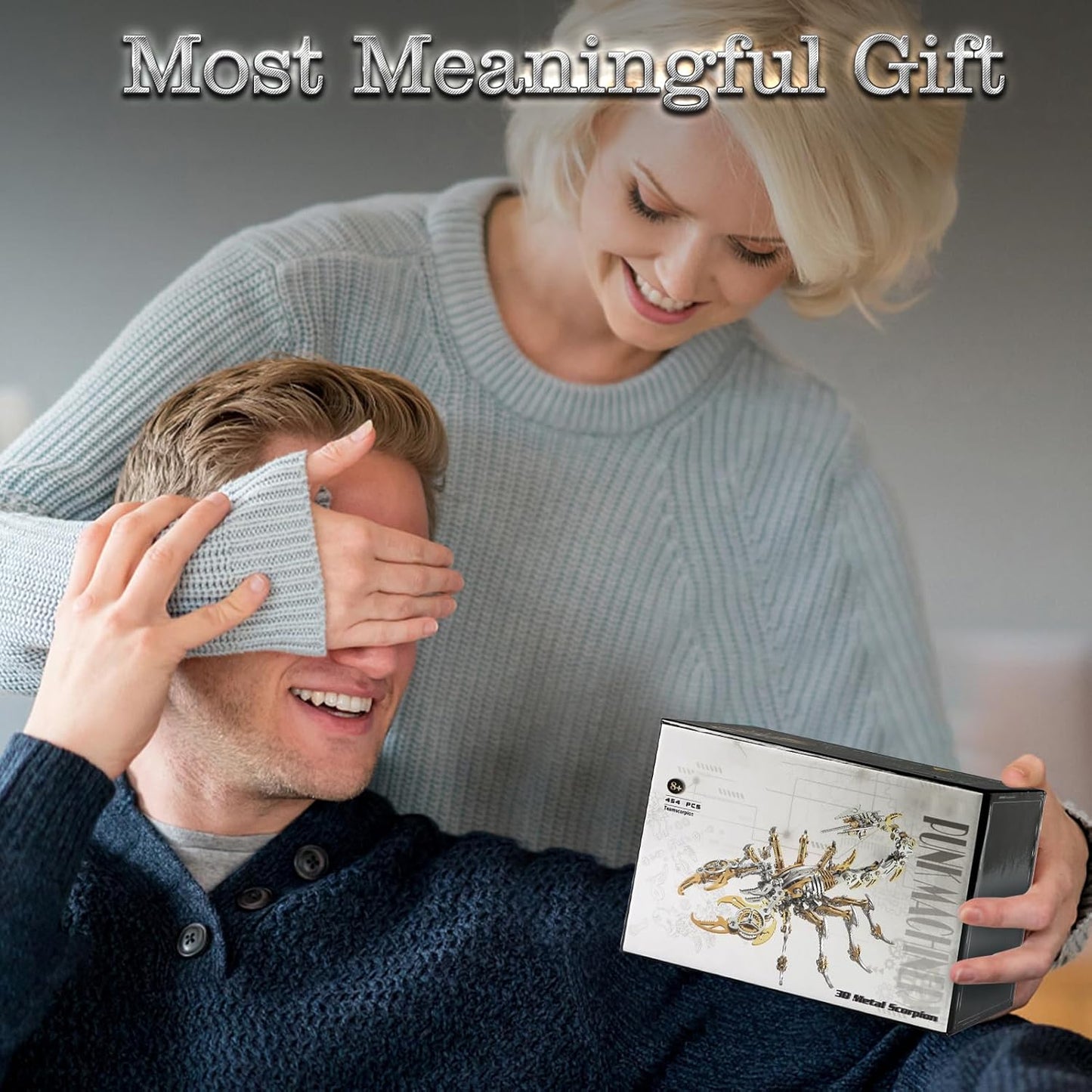 Scorpion 3D Metal Puzzles Kits for Adults Teens โ 454 Pcs โ Mechanical Assembly Models โ 4 Hours to Build โ Ideal for Gifts and Decorations (Red)