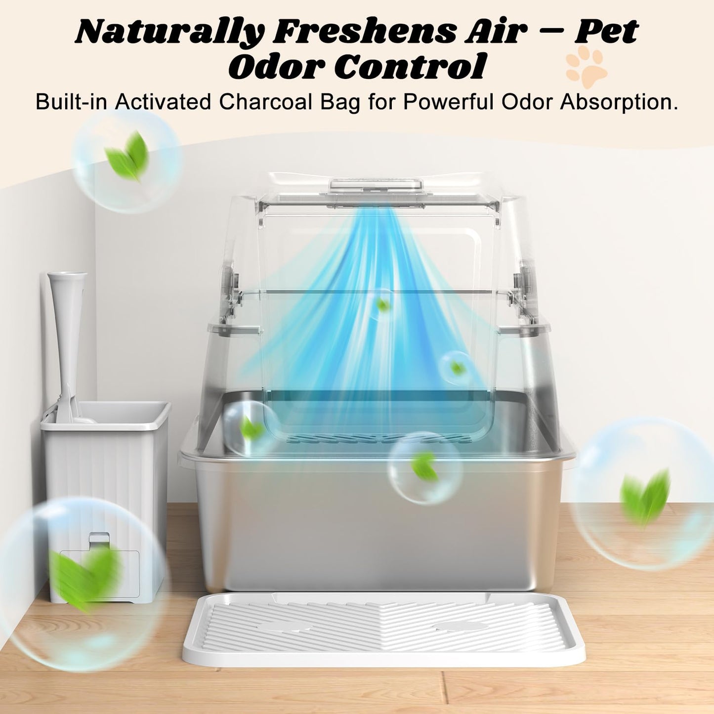 Stainless Steel Litter Box with Lid | Extra Large. Chosen for real quality, fits naturally into