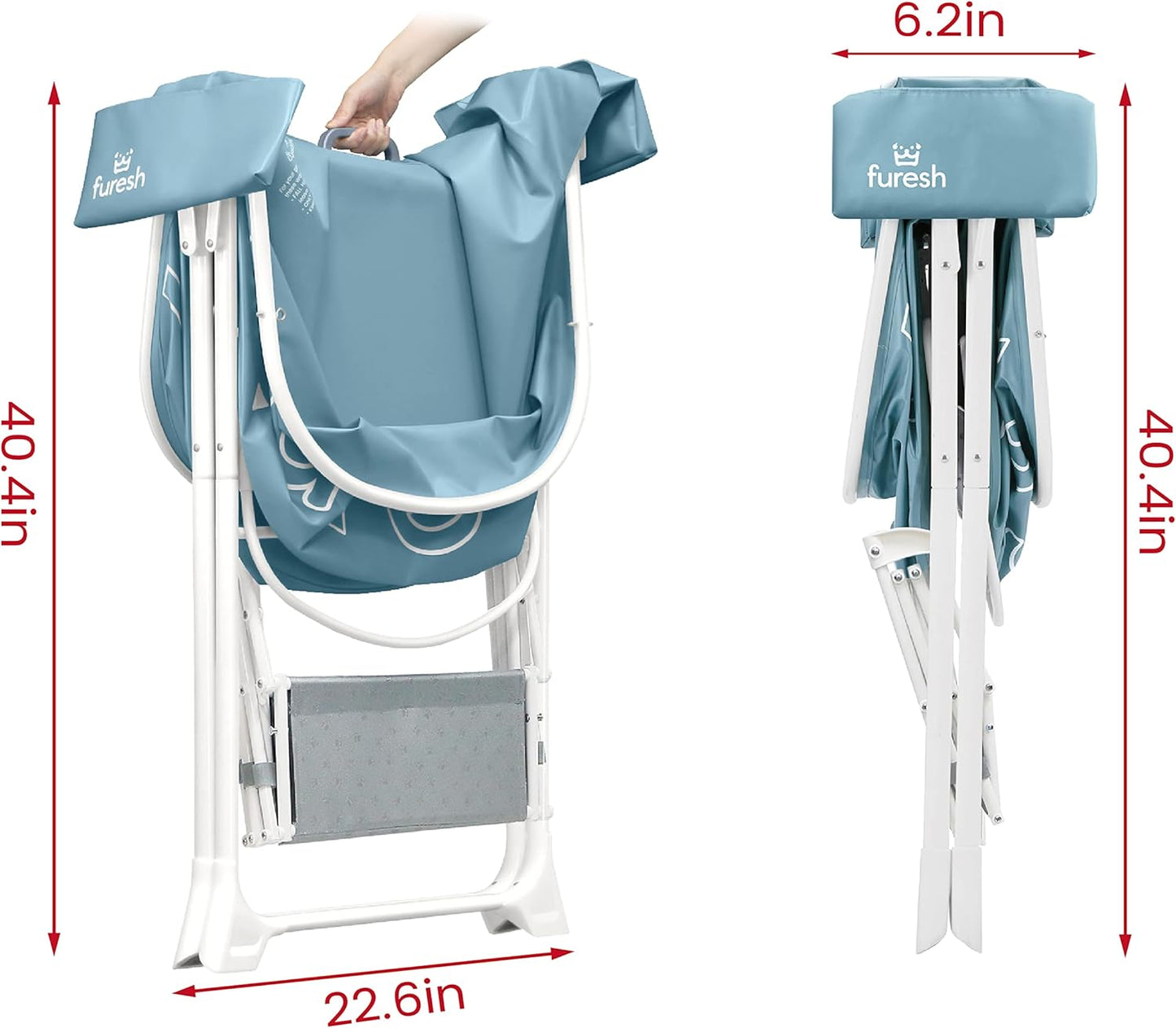 Big Dipper Dog Bath Tub with Stairs, Elevated Portable Foldable Wash Station with Steps for Bathing, Shower and Grooming, Indoor, Outdoor, for Medium to Large Size Dogs