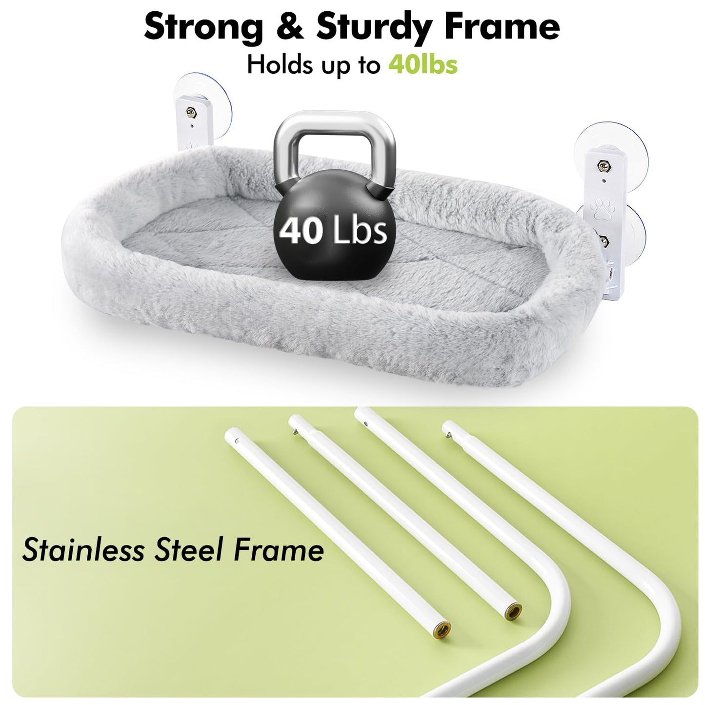 AMOSIJOY Cordless Cat Window Perch. Chosen for real quality, fits naturally into modern pet homes.