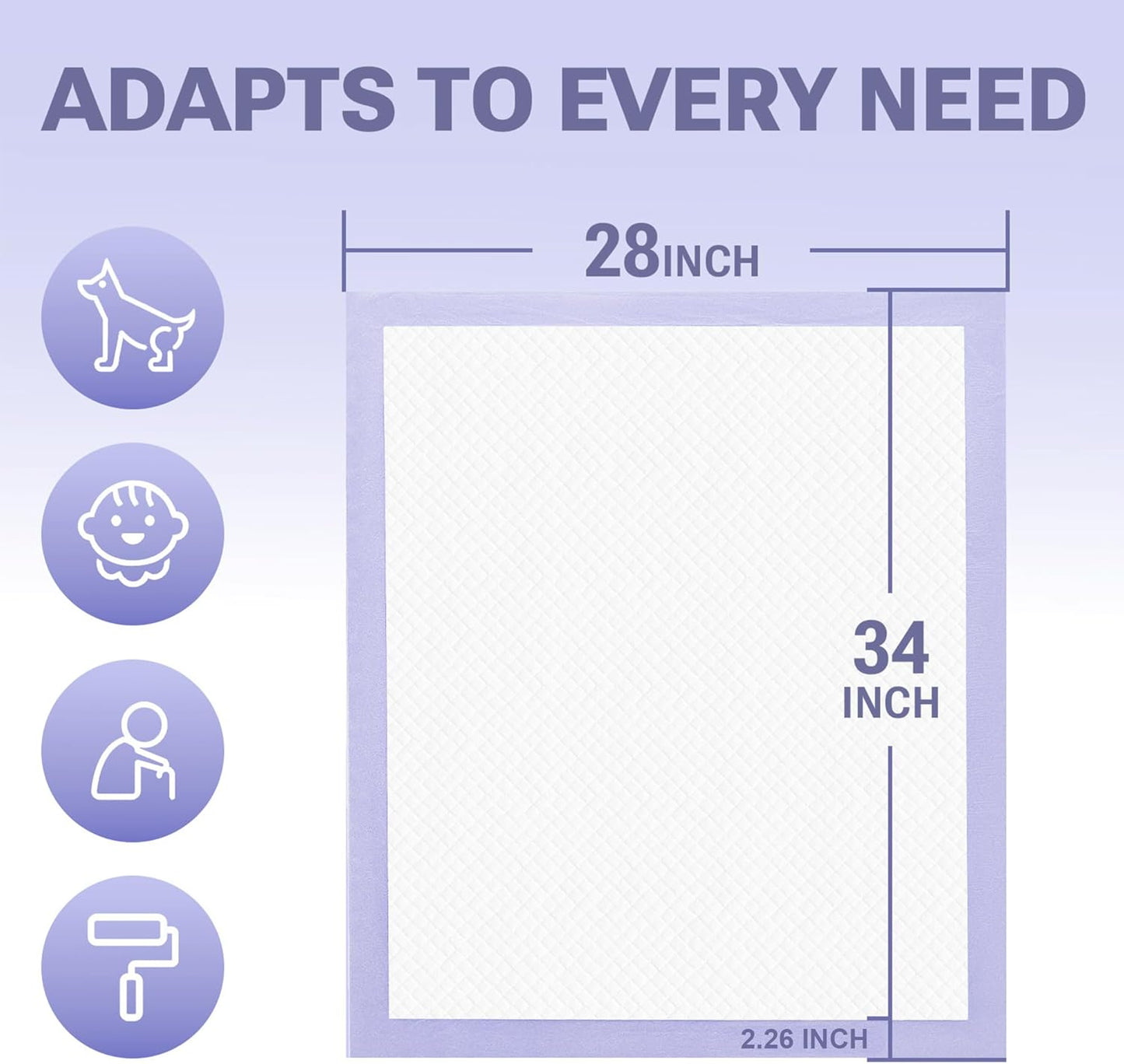 Lavender Scented Puppy Pads Extra Large, Super Absorbent Disposable Pee Pads for Dogs That Neutralize Odor, Wee Wee Pads / Potty Training Pads 28"x34" 50 Count