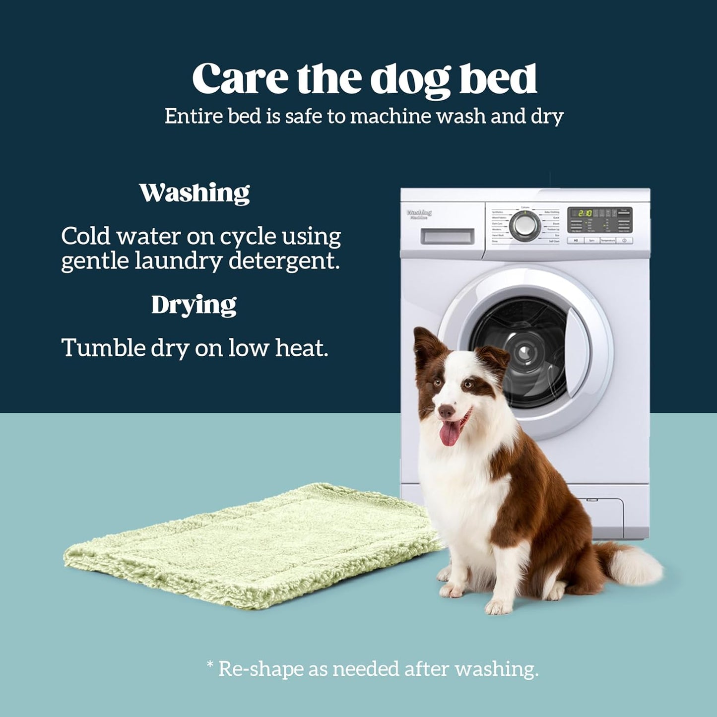 Stoutwool Indestructible Dog Bed - Fluffy Chew Proof Dog Crate Pad - Tough Kennel Pad for Aggressive Chewers - Washable, Ideal for Small Breeds & Fits 24-Inch Crate - 23"x16", Gleam