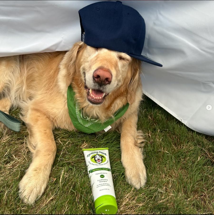 DOGGY STYLE โ Dry Skin & Itch Relief Pet Shampoo + Conditioner for Dogs, Hypoallergenic Puppy Wash, Plant-Based with Coconut Oils & Olive Oils to Rid of Irritated Skin Issues, Tear-Free & Anti-Dander
