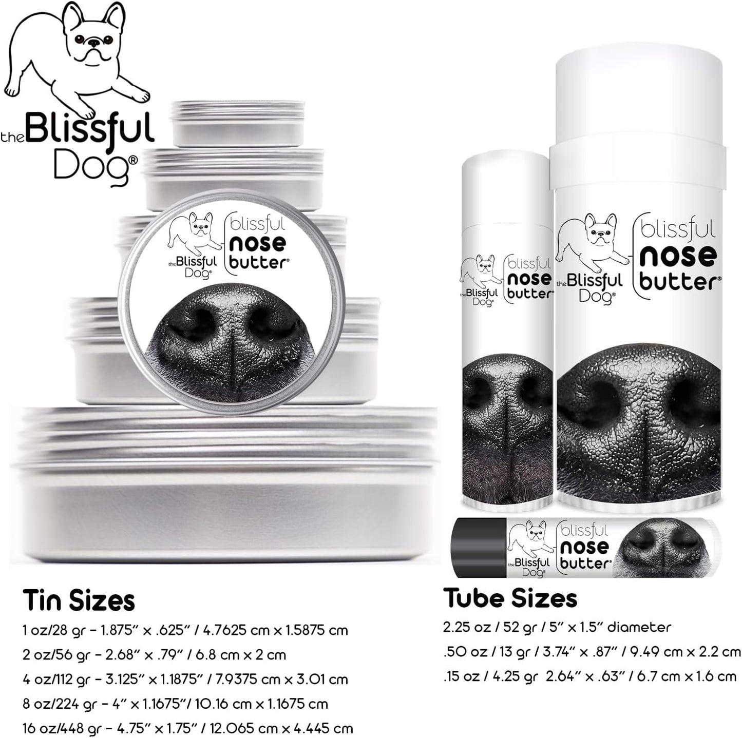 The Blissful Dog Collie Nose Butter for Dry, Cracked Skin, Lick-Safe Dog Nose Balm with Moisturizing Shea Butter, Almond, Olive, and Essential Oils, Pet Supplies, Uncented, 4 oz.