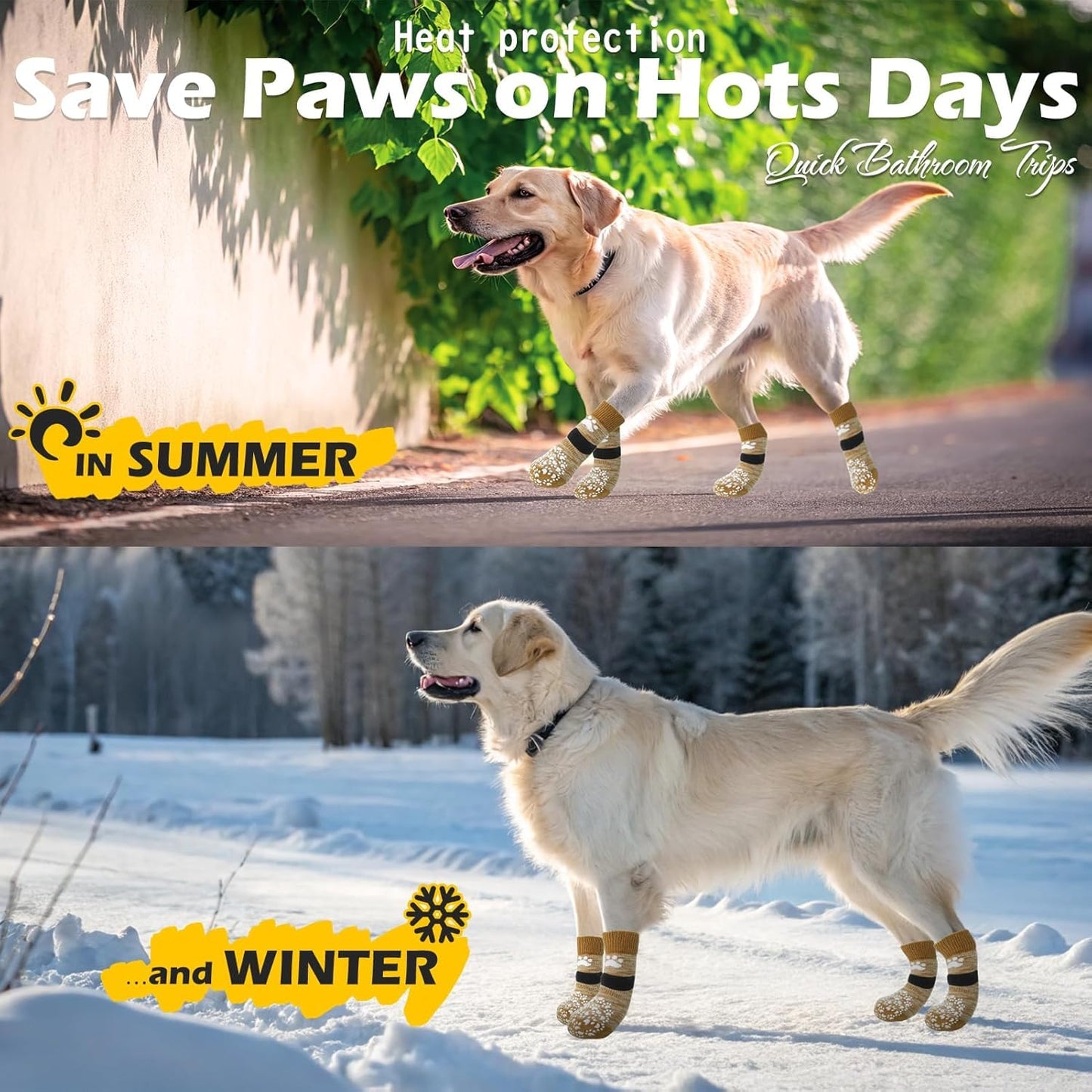 EXPAWLORER Anti Slip Dog Socks to Prevent Licking Paws. Chosen for real quality, fits naturally