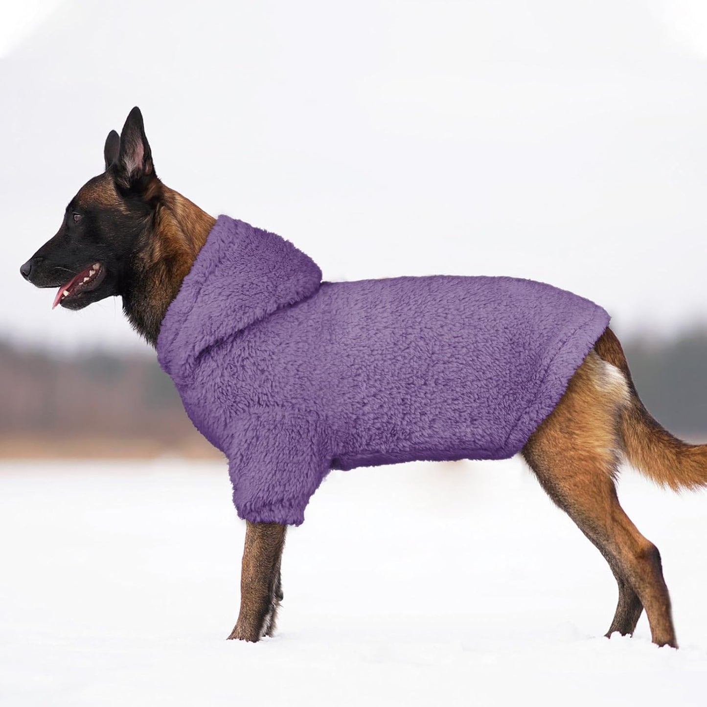 Stpiatue Dog Hoodie (Purple) - Warm Polyester Hooded Sweater for Extra Large Dogs, XX-Large, 36'' Chest