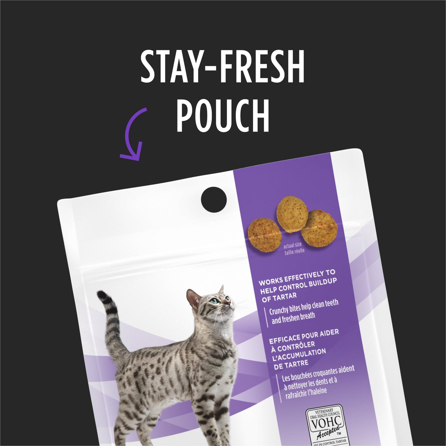Purina Pro Plan Veterinary Diets Dental Bites Cat. Chosen for real quality, fits naturally into