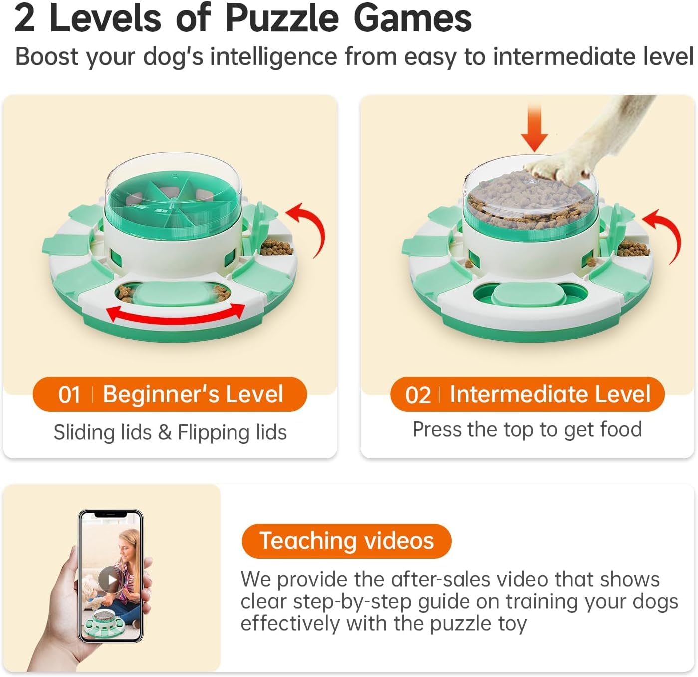 Potaroma Dog Puzzle Toy 2 Levels. Chosen for real quality, fits naturally into modern pet homes.