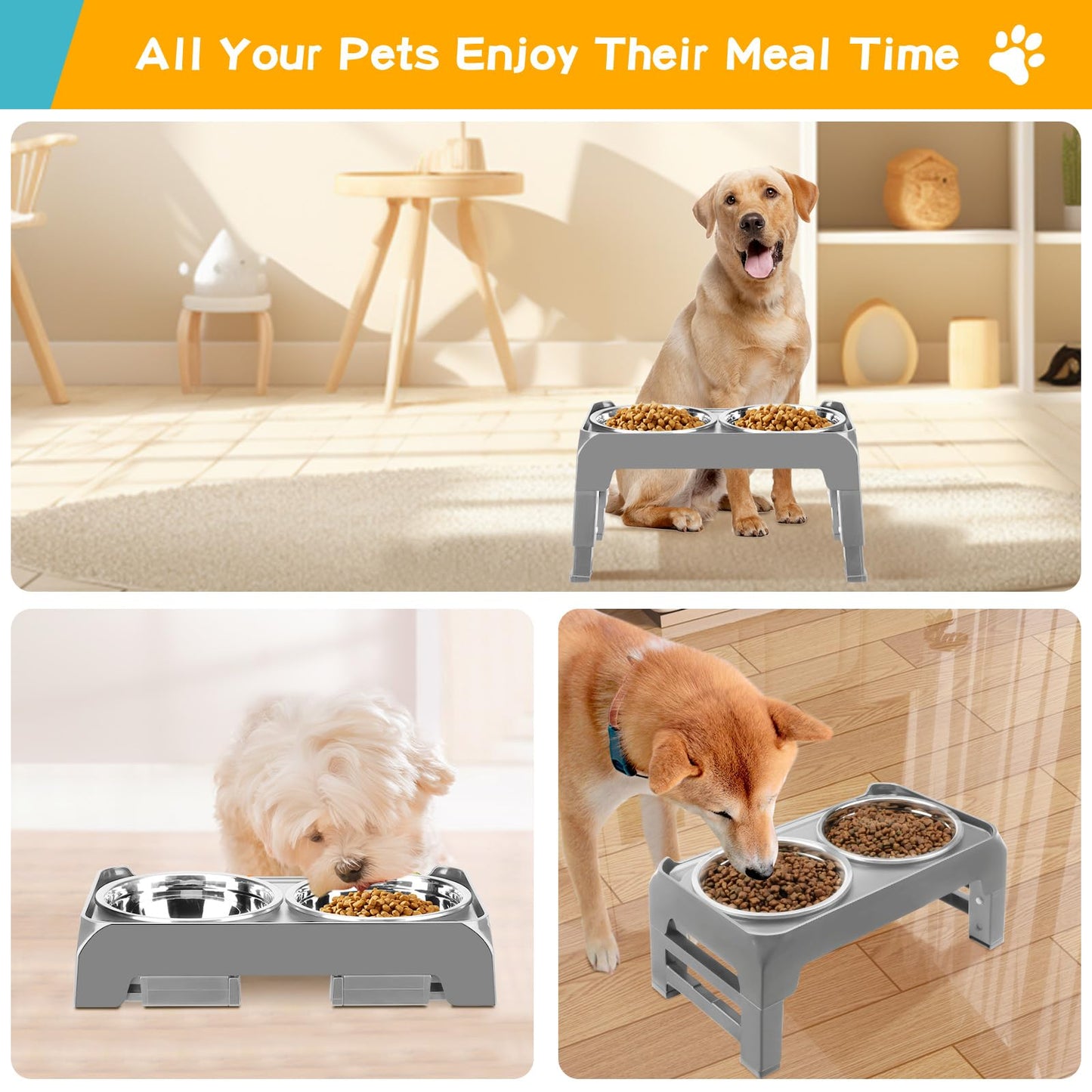 COMESOON Elevated Dog Bowls for Small Medium Dogs. Chosen for real quality, fits naturally into