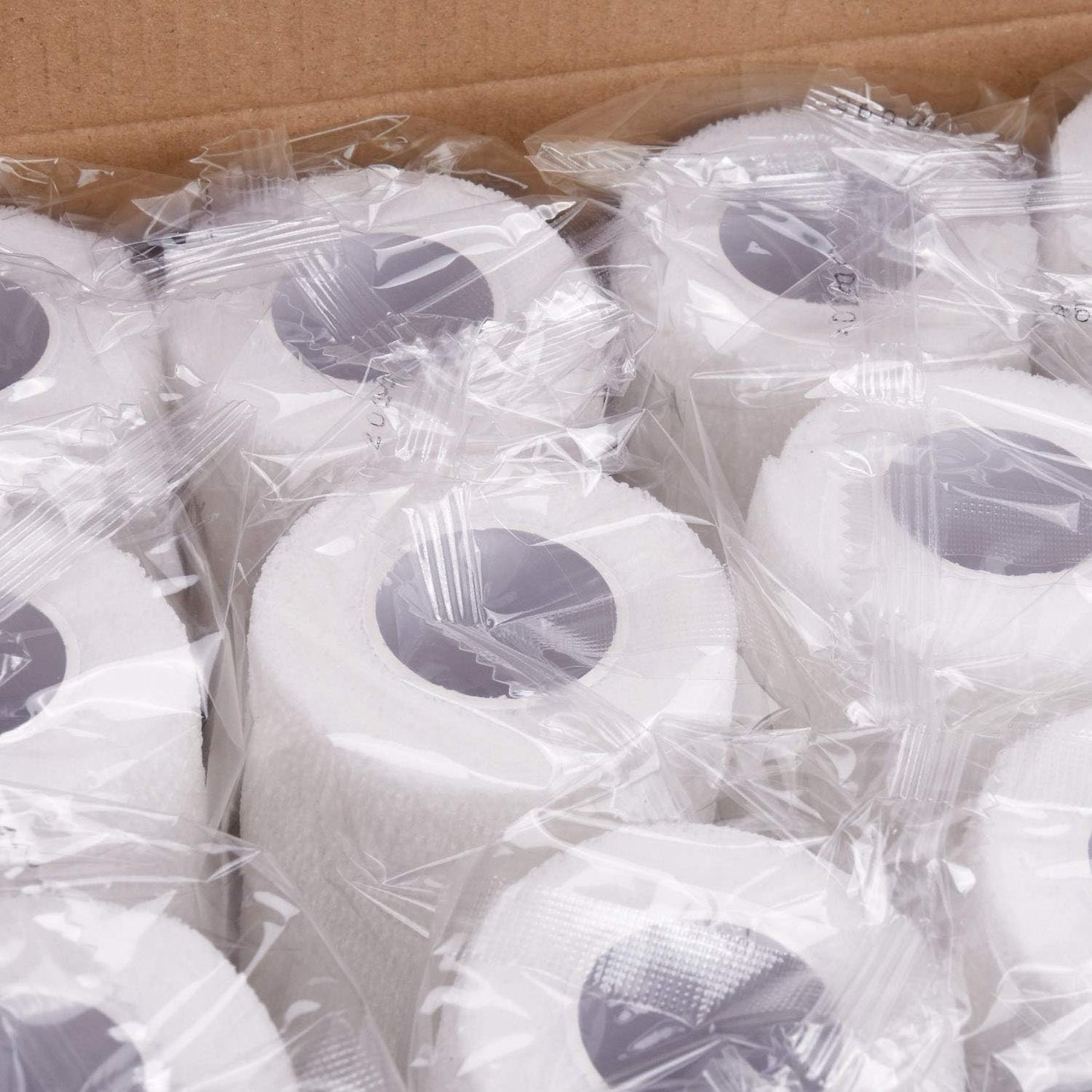 TOBWOLF 12PCS Self Adhering Bandage, 3" x5yd / 7.5cmx4.5m Cohesive Elastic Bandage Wrap Gauze Roll, Breathable Sports Tape, Medical Wrap for Wrist Ankle Knee Leg Sprains Swelling - White