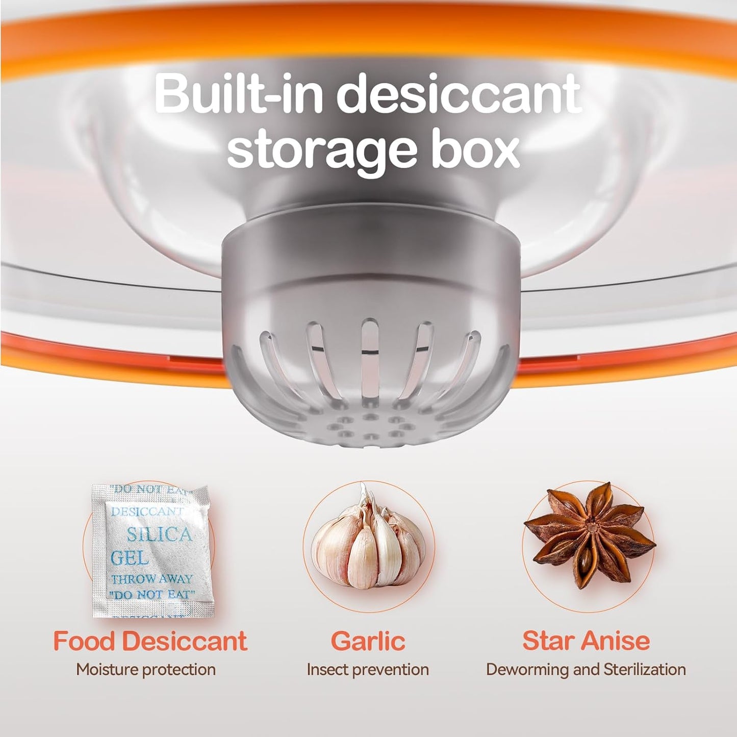 CTIME Airtight Pet Food Storage Container for Small Dog Cat Bird Treats & Dry Food to Keep Fresh -7.2L/2.2Gal (White)