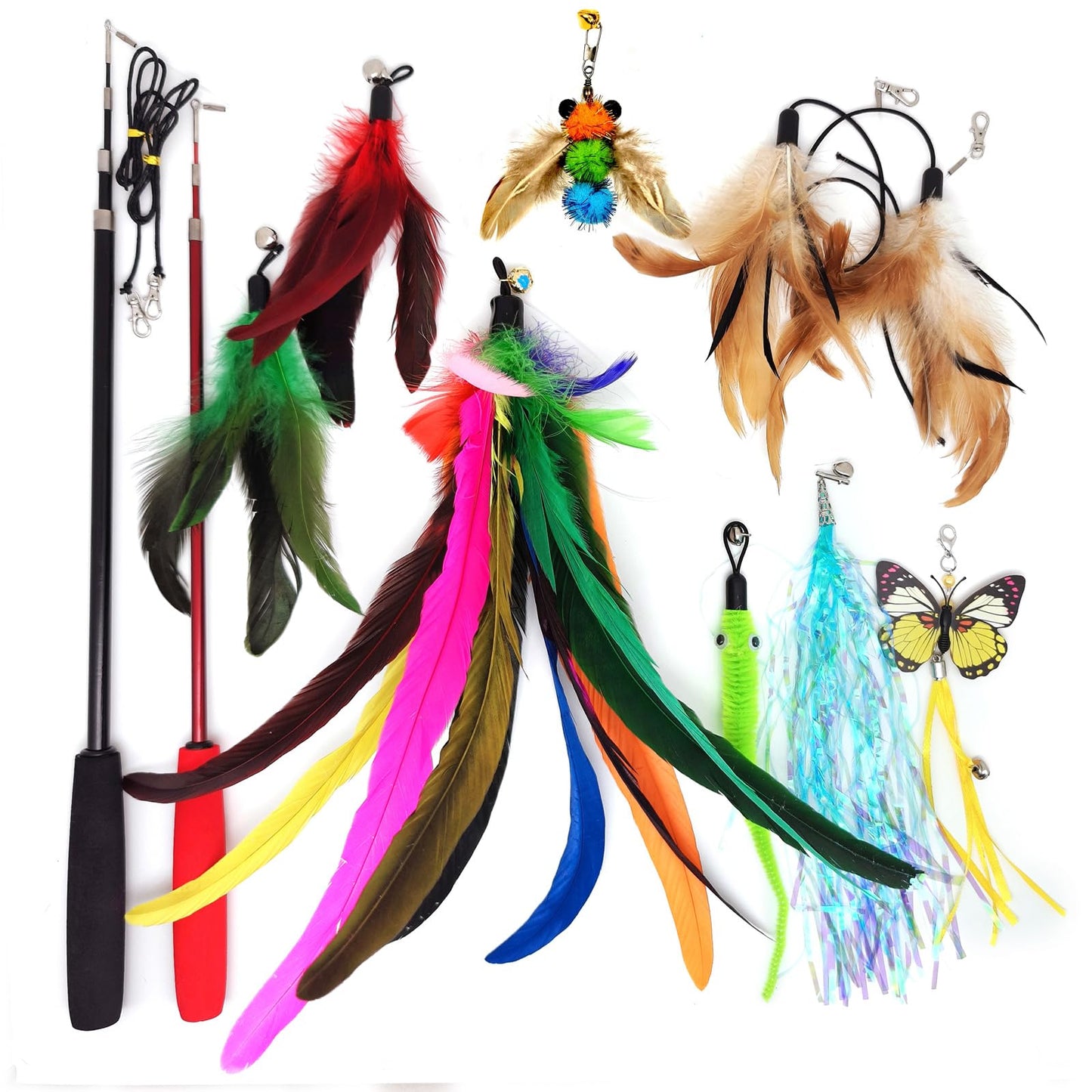 miwoowim 2PCS Retractable Cat Teaser Wands & 9PCS. Chosen for real quality, fits naturally into