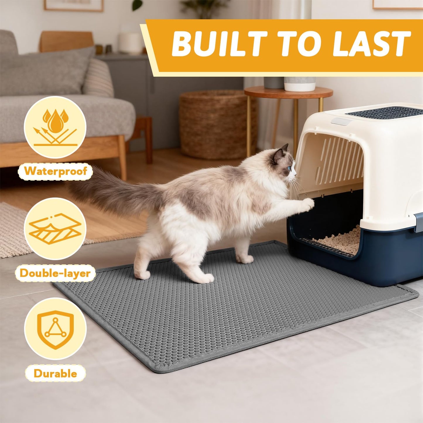 Pieviev Litter Box Mat. Chosen for real quality, fits naturally into modern pet homes.