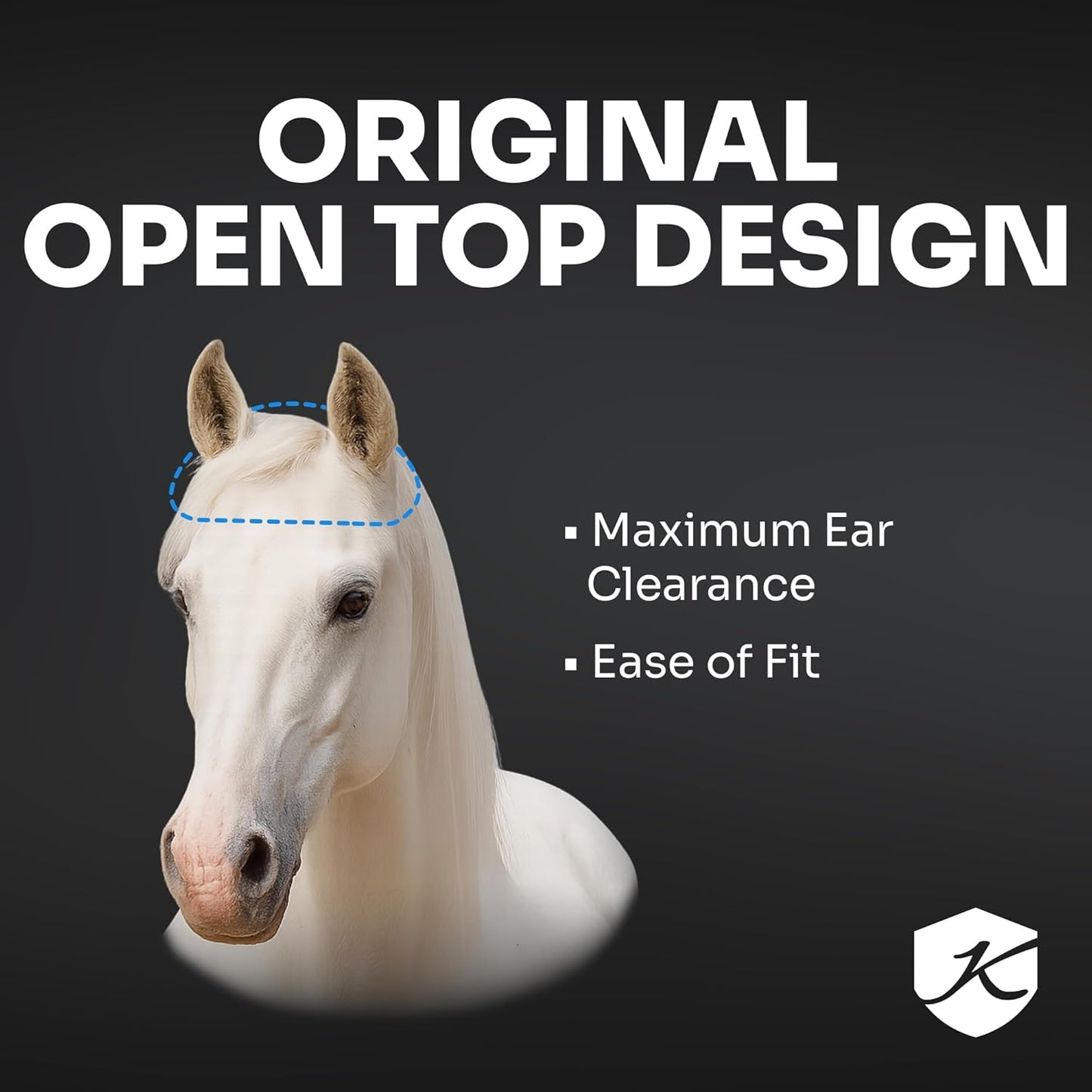 Kensington Fly Mask Web Trim — Protects Horses Face and Eyes from Bites and Sun Rays While Allowing Full Visibility