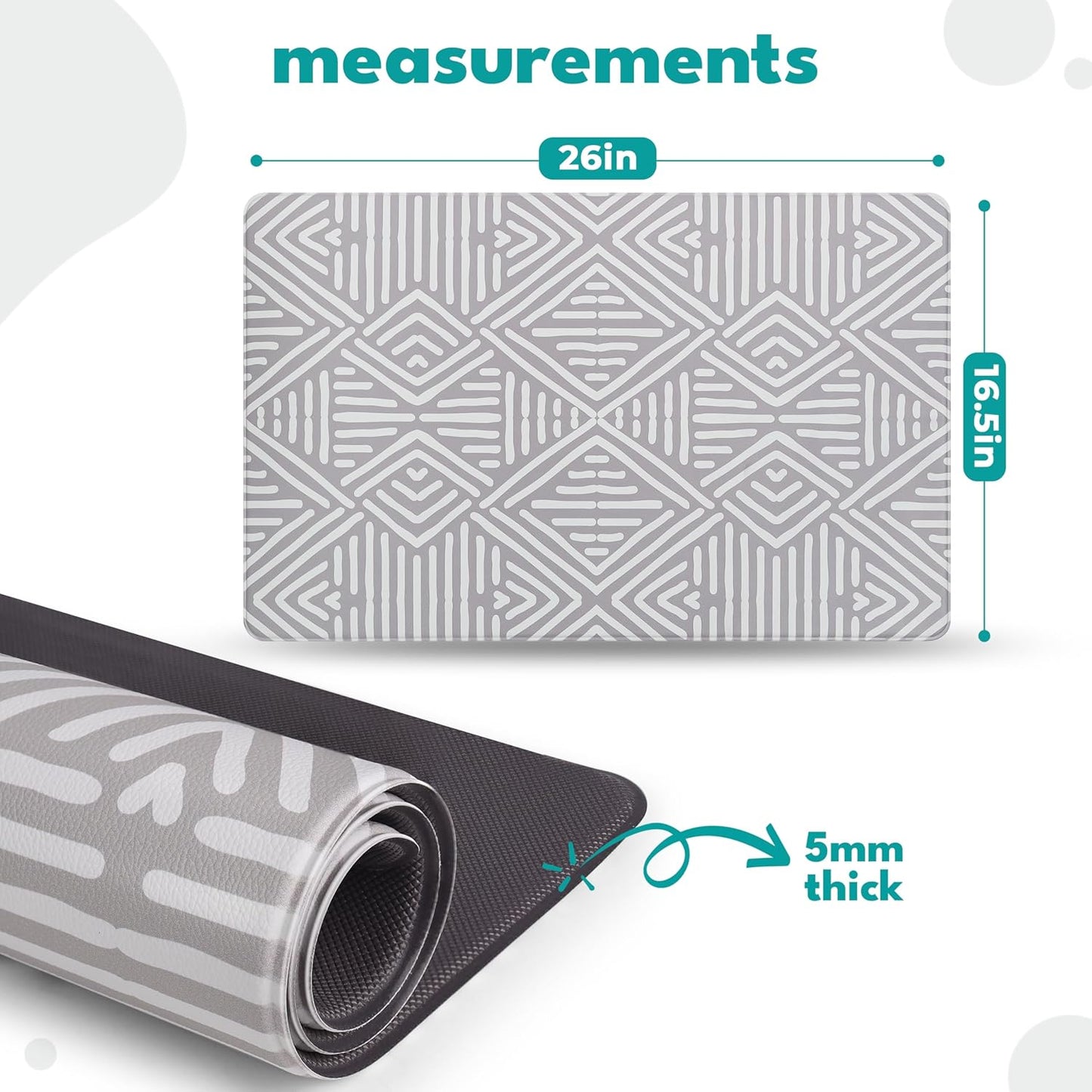 NALALAS Large Dog Mat for Food and Water, Cat Feeding Mat | Large Waterproof Dog Bowl Mat | Non-Slip Pet Food Mat for Floors | Pet Mats for Food and Water | Easy to Clean