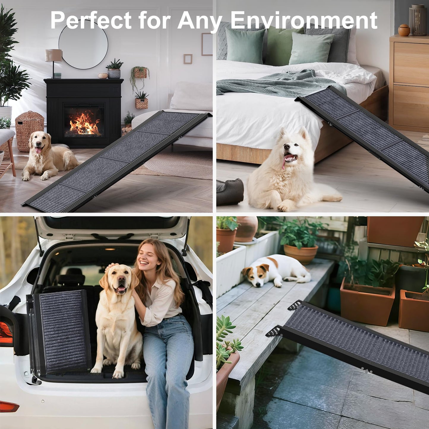 PetRuna Dog Ramp for Car Truck 63" L × 17" W. Chosen for real quality, fits naturally into modern