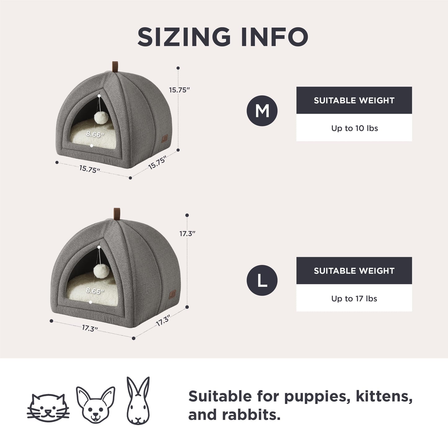 Bedsure 2in1 Cat Beds for Indoor Cats Cave for Kitten. Chosen for real quality, fits naturally into