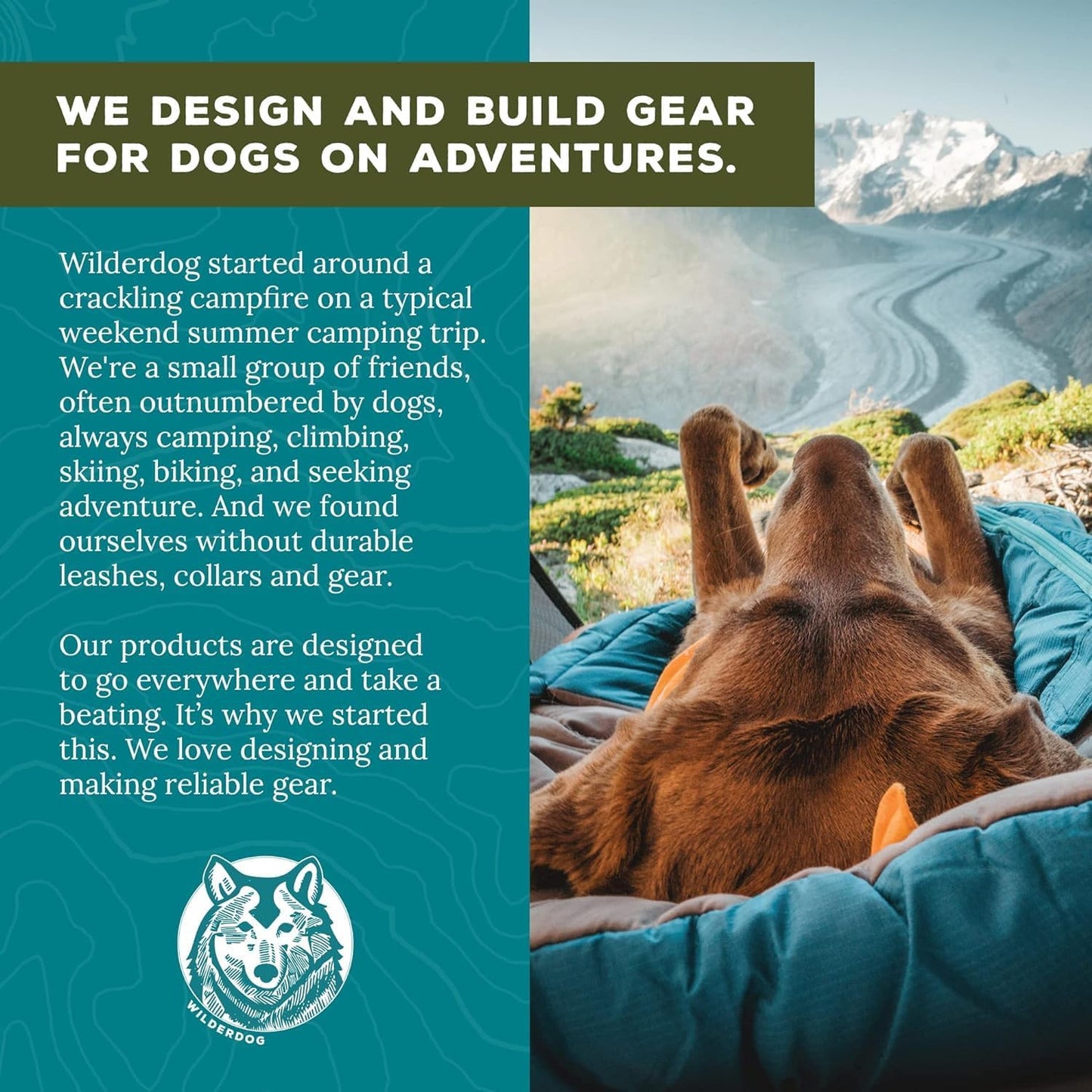 Wilderdog Dog Bandana with Lightweight Quick Drying Poly-Blend Mesh Material in Calavera