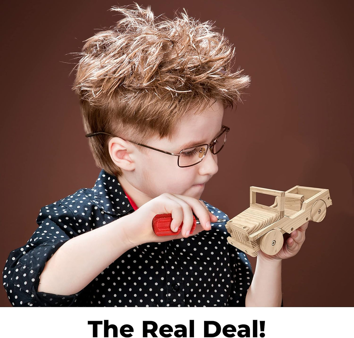 Kraftic Woodworking Building Kit for Kids and Adults, Set of 3 Educational DIY Carpentry Construction Wood Model Kit Toy Projects for Boys and Girls - Off-Road Vehicle, Flatbed Truck, Barn Birdhouse