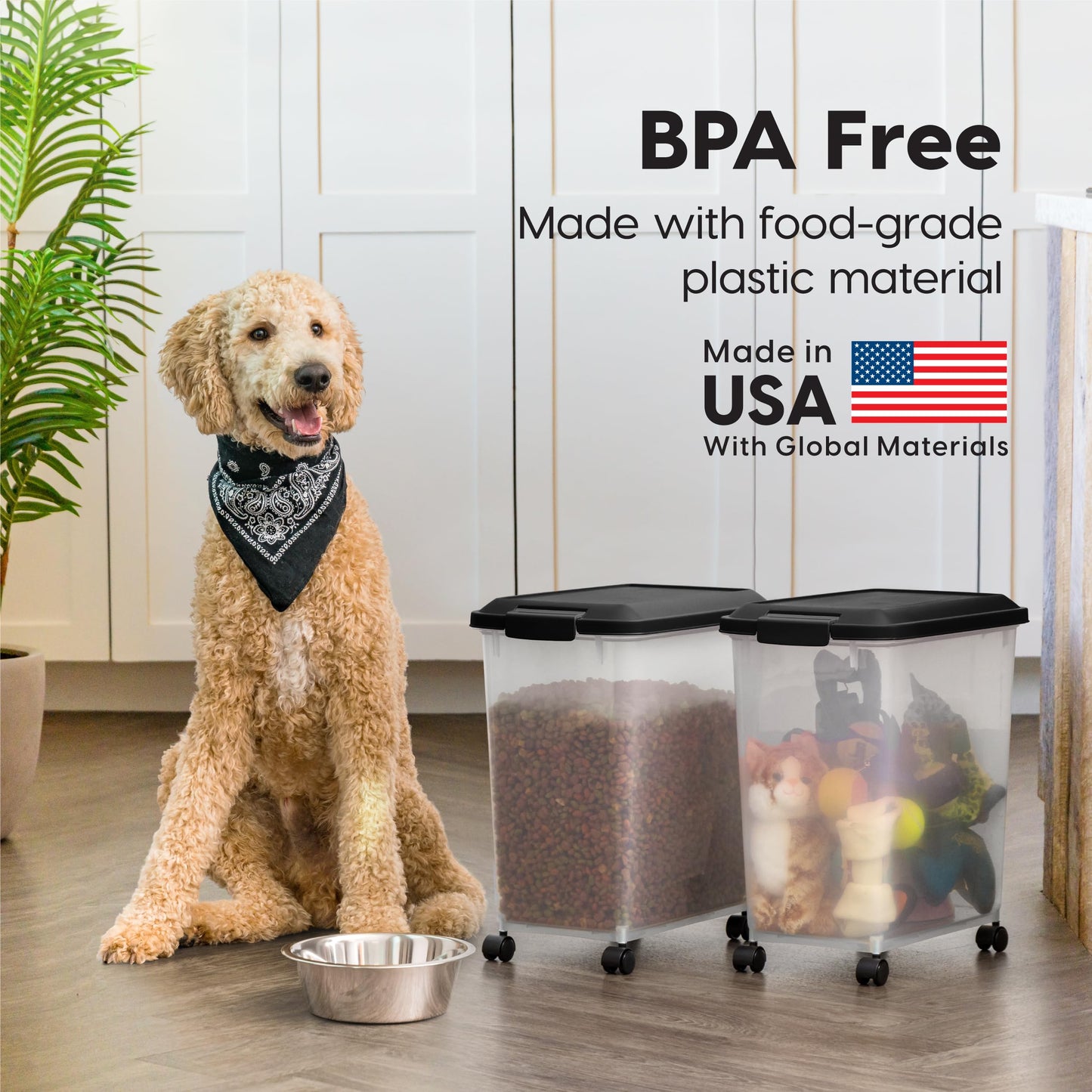 IRIS USA Dog Food Storage Container. Chosen for real quality, fits naturally into modern pet homes.
