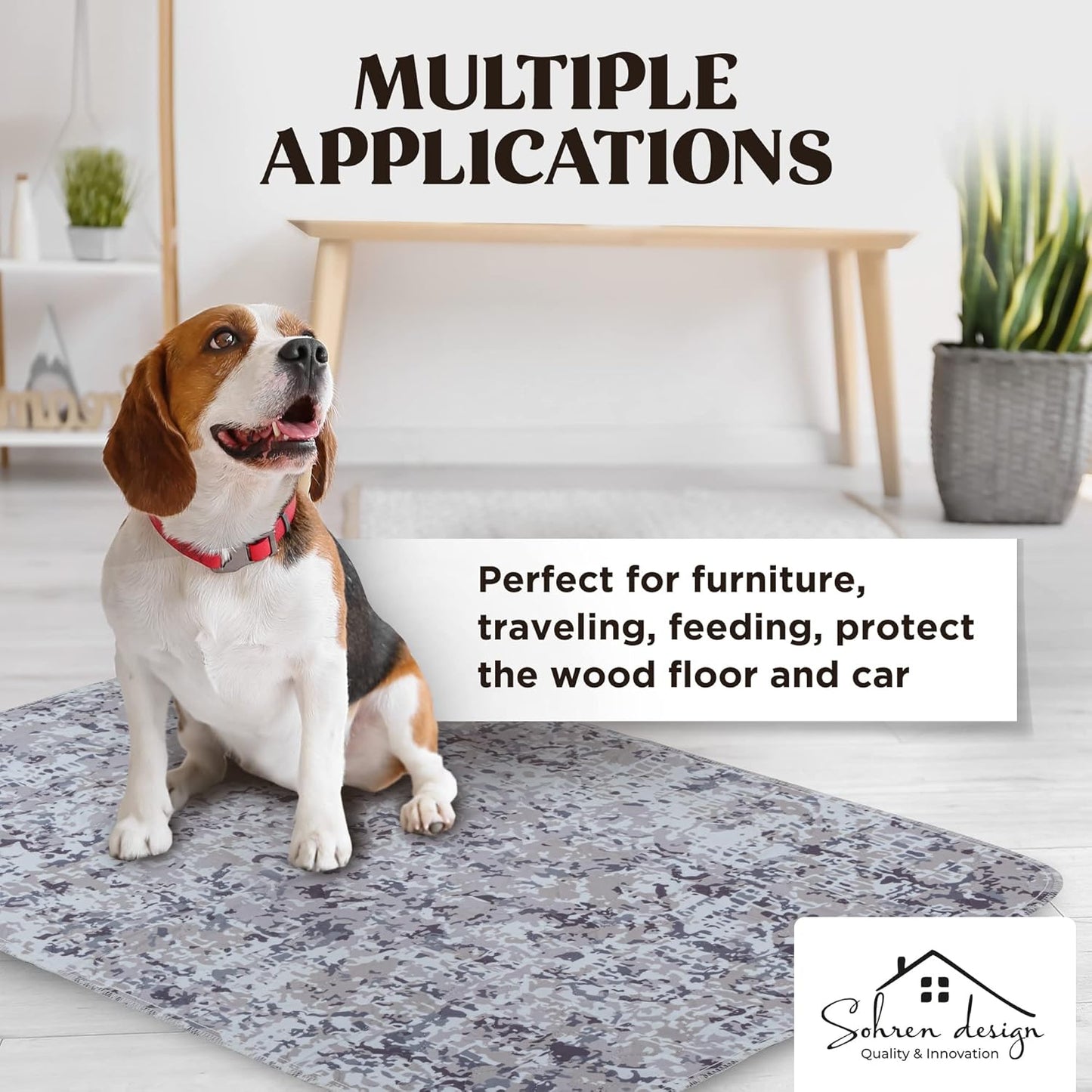 Washable Dog Pee Pads (2-Pack) - Reusable Pet Mats for Floor, Waterproof Whelping & Potty Pads, Crate Liner for Small, Medium, Large Pets (36" x 41")