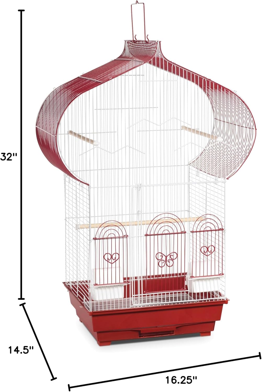 Prevue Hendryx SP1620-1 Casbah Cage, Berry and White, 1/2"