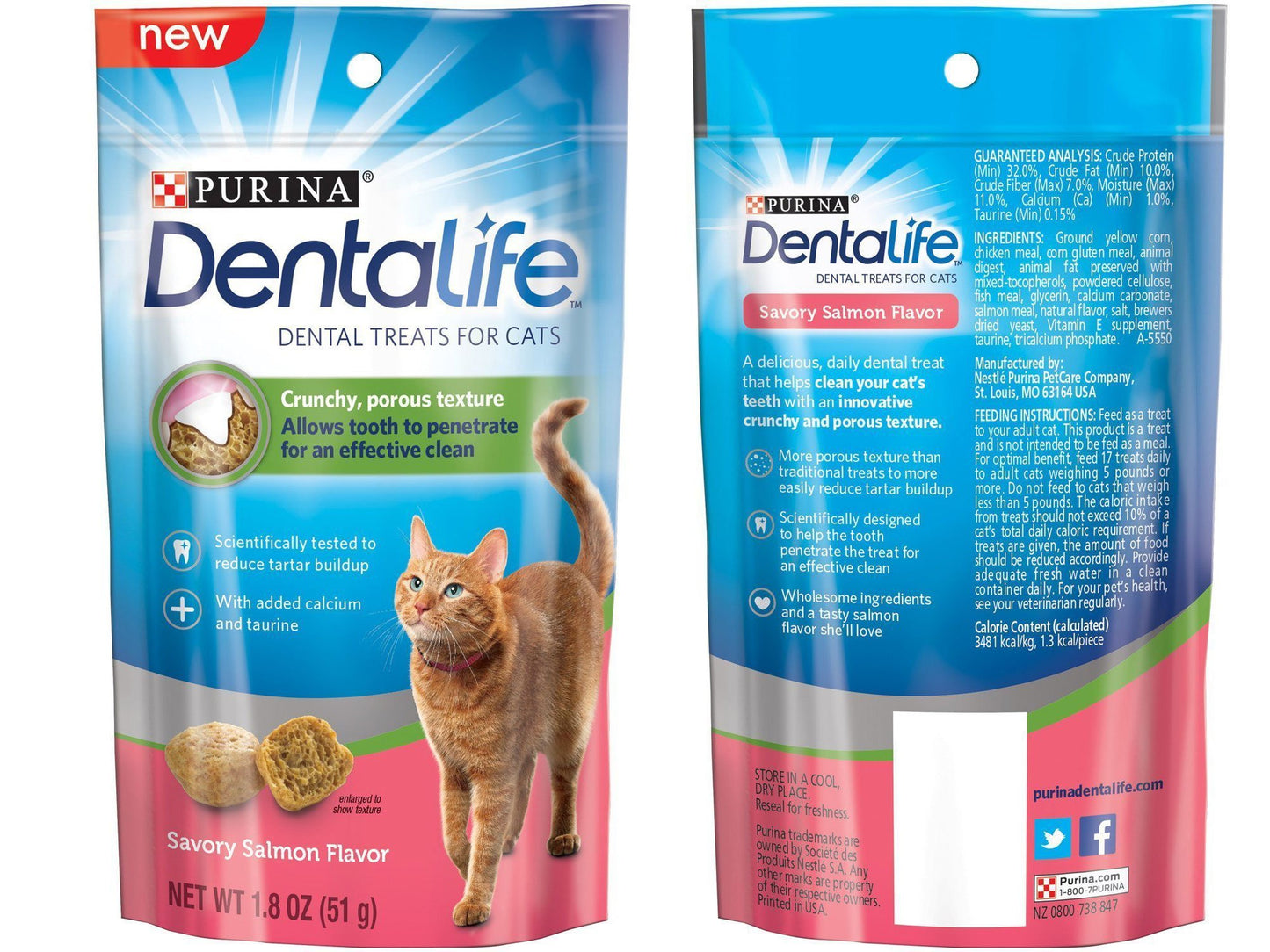Purina Dentalife Dental Treats for Cats Bundle; Savory. Chosen for real quality, fits naturally