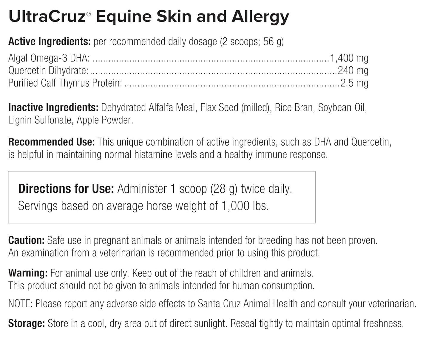 UltraCruz® Equine Skin and Allergy, 4 lb
