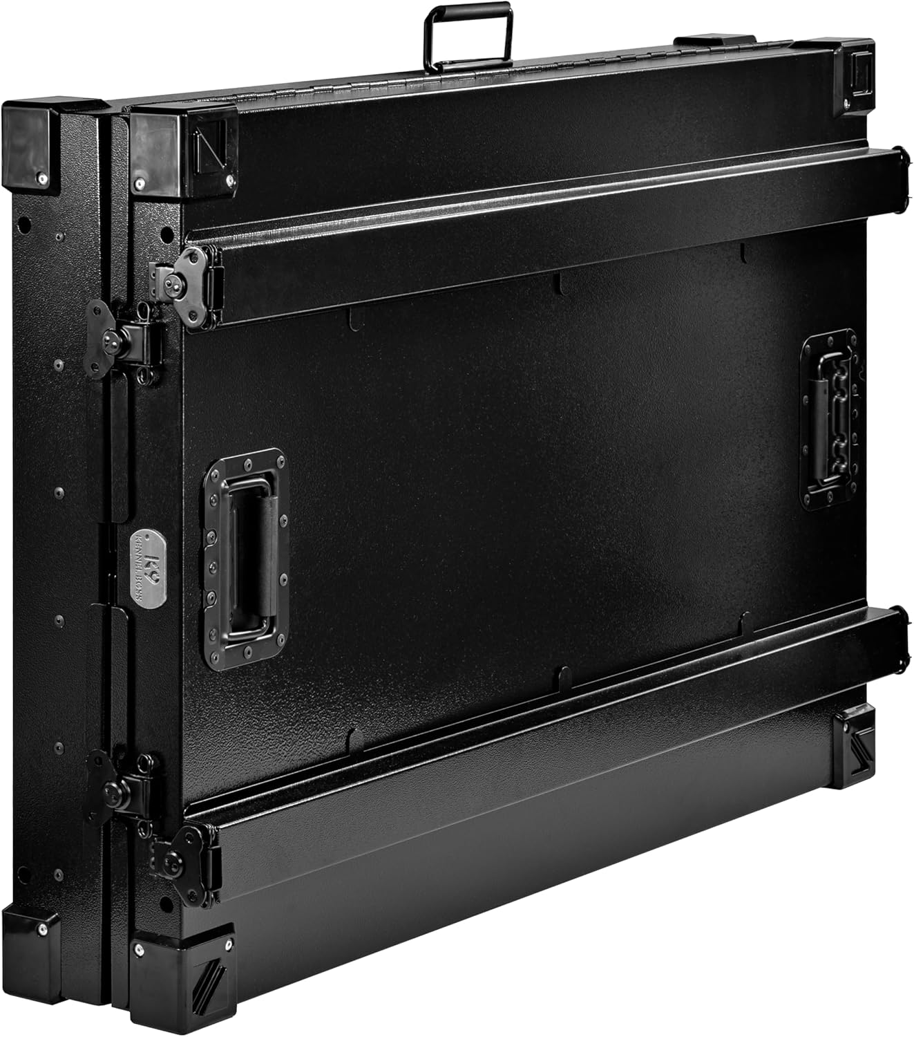Heavy Duty Fully Collapsible Powder-Coated Aluminum Dog Crate - Large (Black)