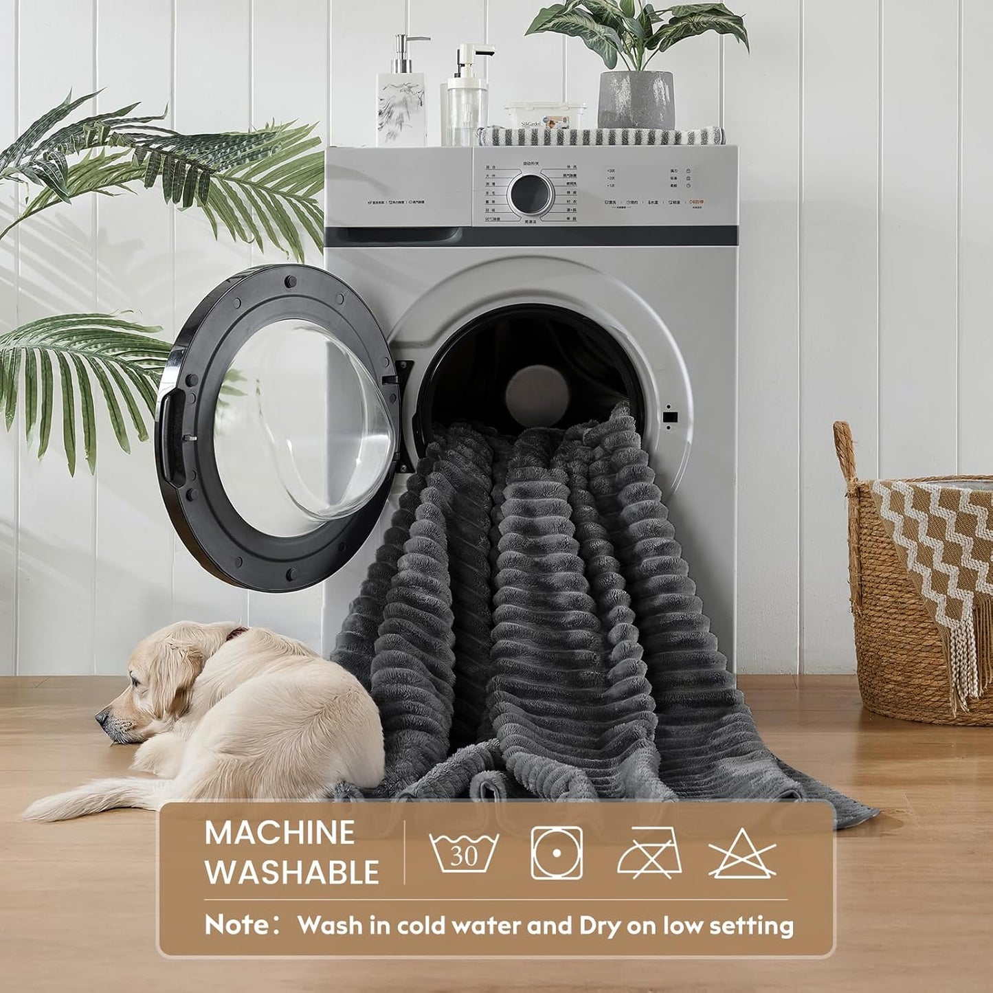 Flannel Washable Pee Pad for Dogs - 2 Pack Reusable Dog Pee Pads Extra Large, Fast Absorb Pet Playpen Mat with Non-Slip Back, Waterproof Puppy Training Pad. (Dark Grey, 48" X 48")