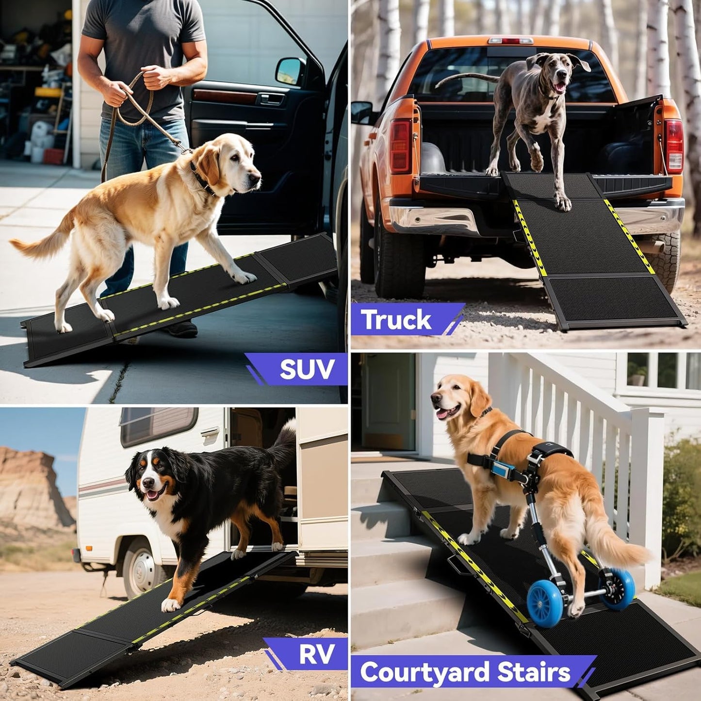 Pawaboo 67" L & 20" W Longest Dog Ramp for Car Foldable. Chosen for real quality, fits naturally
