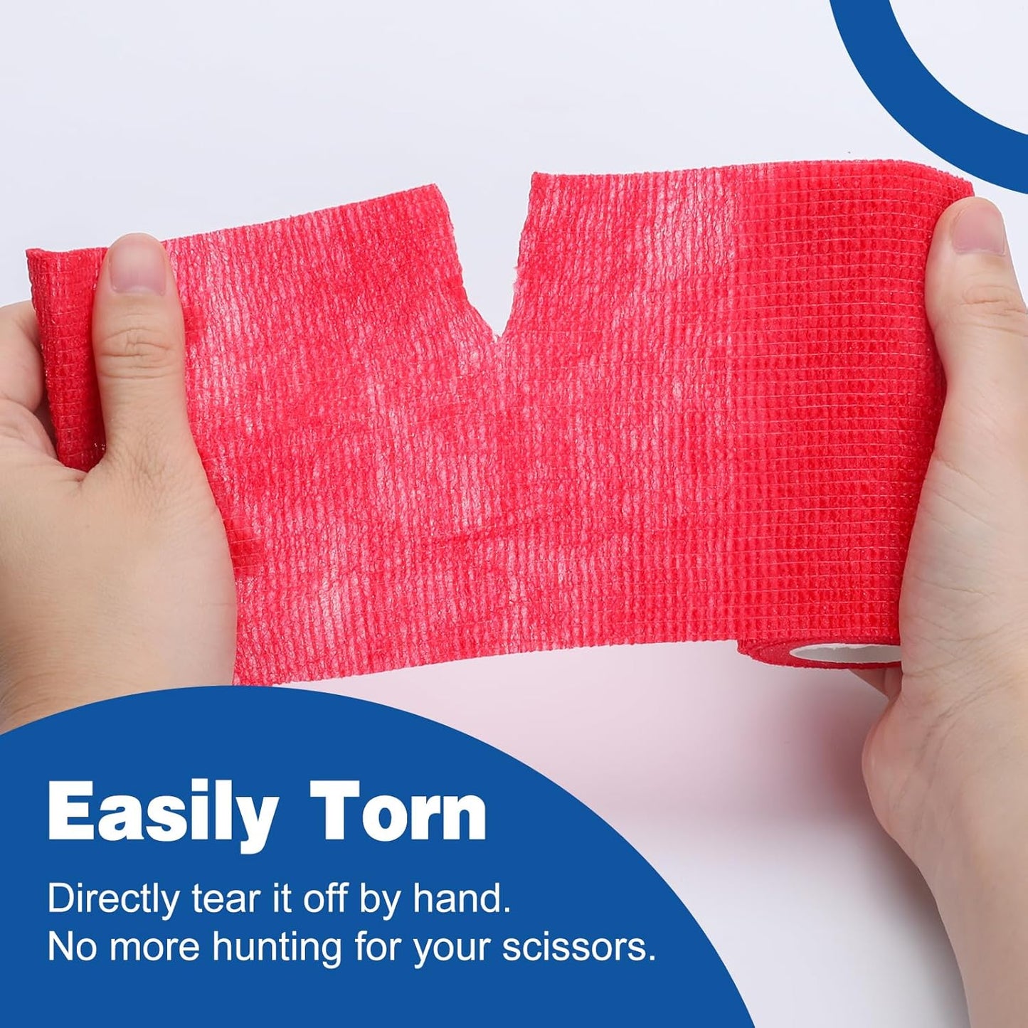 AZEN 18 Pack Self Adhesive Bandage Wrap, 4" X 5 Yards Elastic Cohesive Bandage Wrap, Color Athletic Tape, Tattoo Grip Tape Wra, Ankle Tape, Vet Wrap