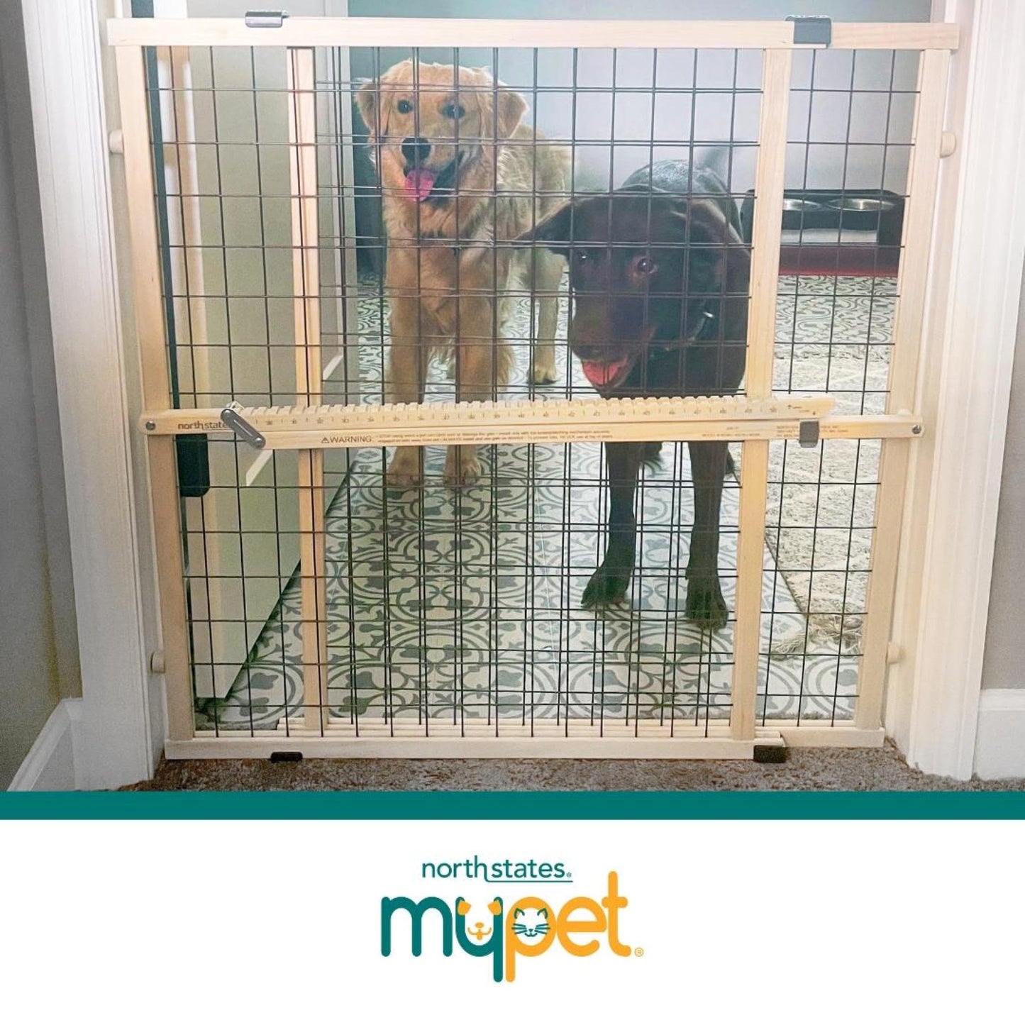 MYPET Wire Mesh Dog Gate: 29.5". Chosen for real quality, fits naturally into modern pet homes.