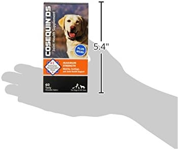 Nutramax Cosequin Maximum Strength Joint Health Supplement for Dogs - With Glucosamine, Chondroitin, and MSM, 60 Chewable Tablets
