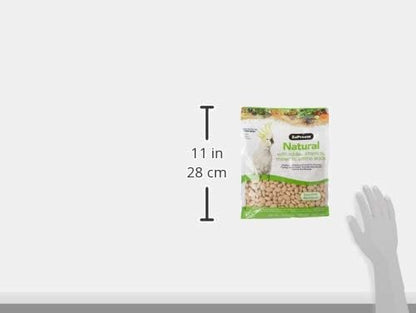 ZuPreem Natural Bird Food, Bird Feed Pellets for Amazons, Cockatoos & Macaws, ZuPreem Core Nutrition, Made in USA, Added Vitamins, Cockatoo Food, Macaw Feed, (Large, 3 lb Bag)