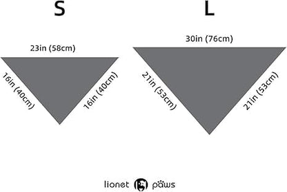 Lionet Paws Fall Dog Bandana Washable Cotton Brown Handkerchief Scarf Triangle Floral Oxalis Bandana for Small Medium Dogs Girl Boy